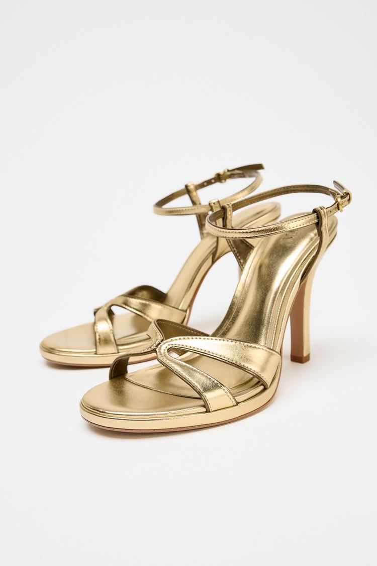 ZARA zlatne sandale, nove (s etiketom), broj 40
