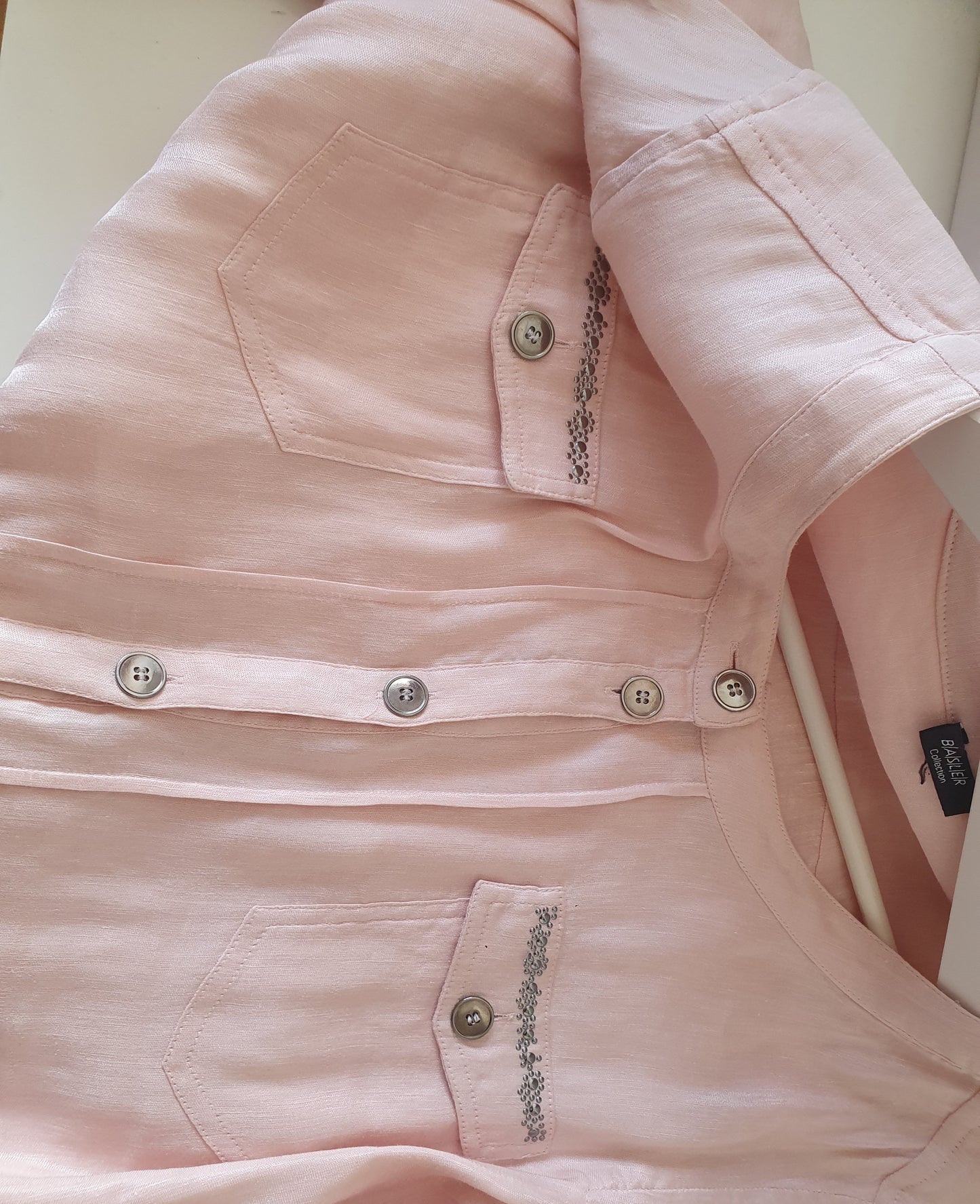 BASLER bluza, lan + svila