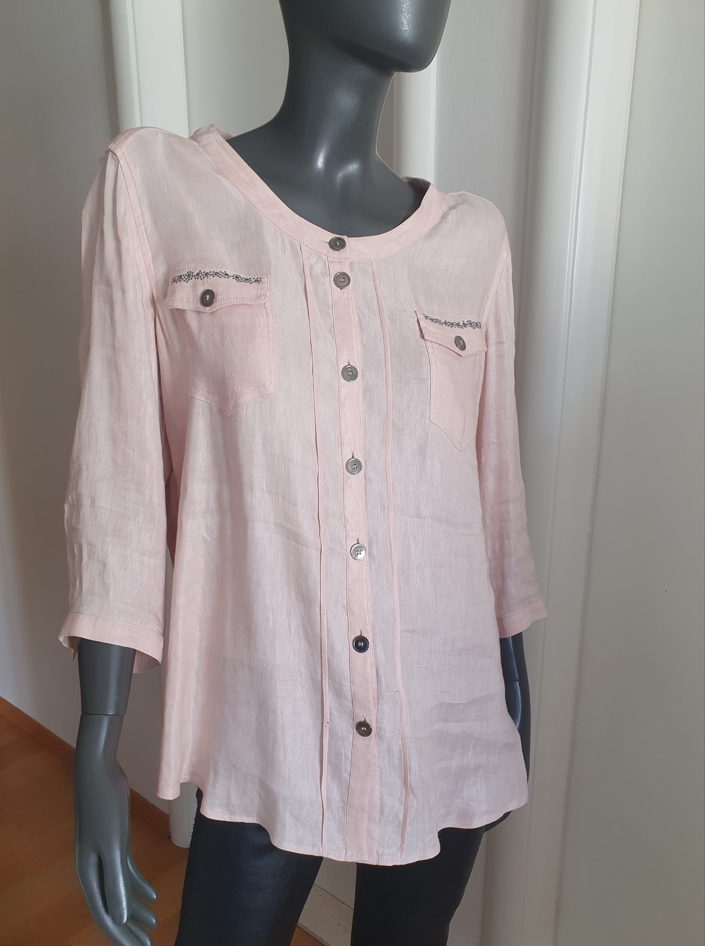 BASLER bluza, lan + svila