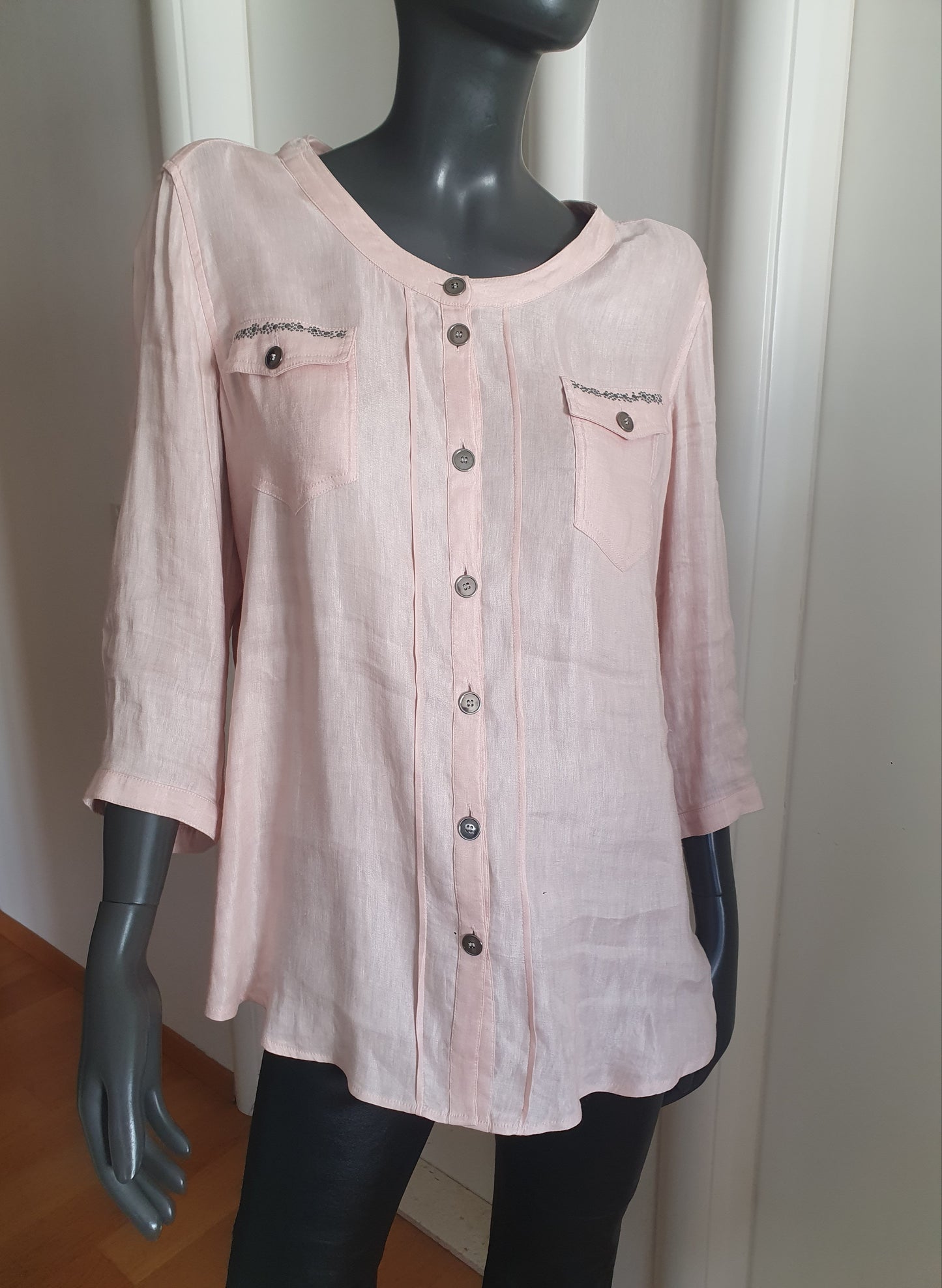 BASLER bluza, lan + svila