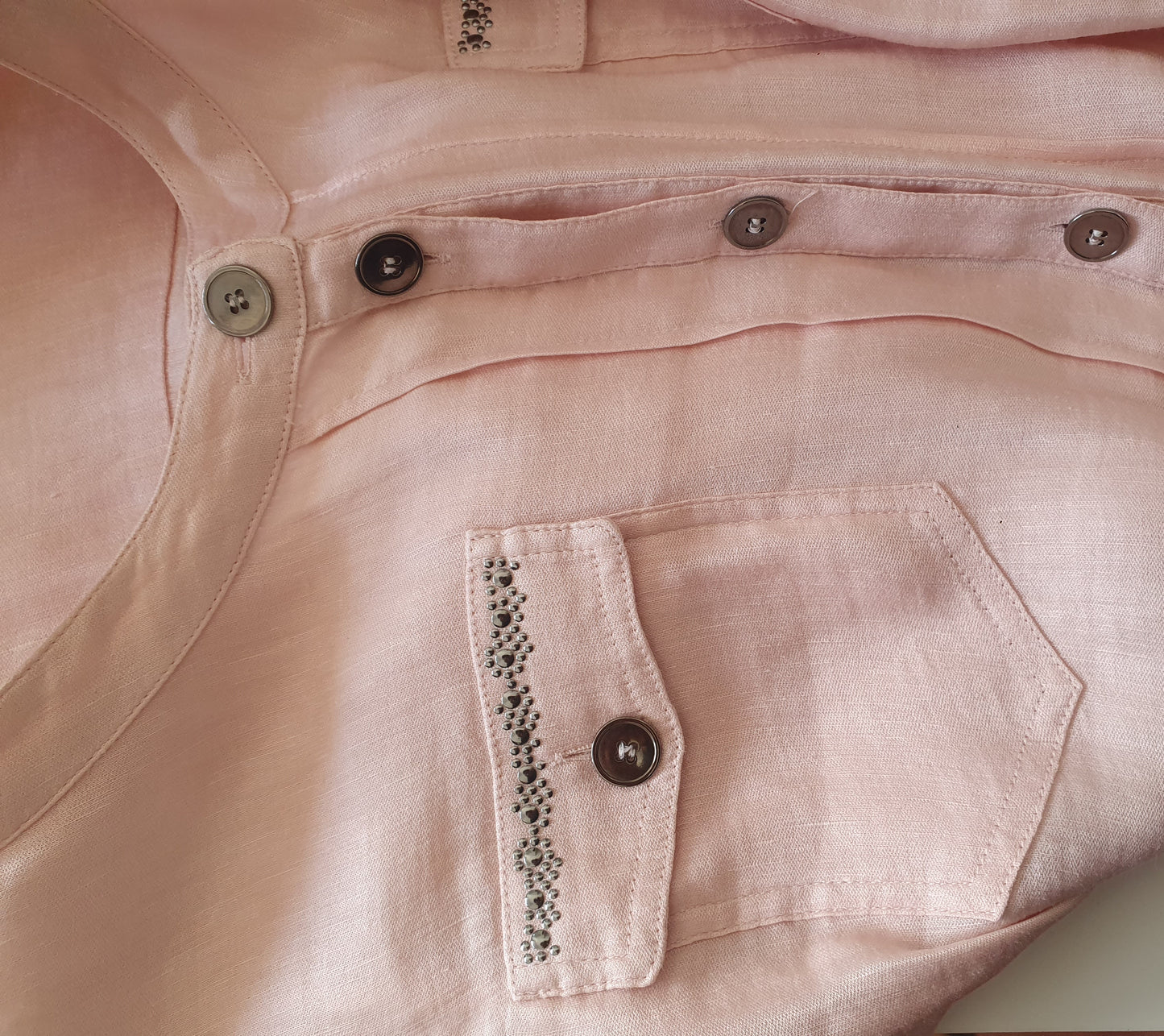 BASLER bluza, lan + svila