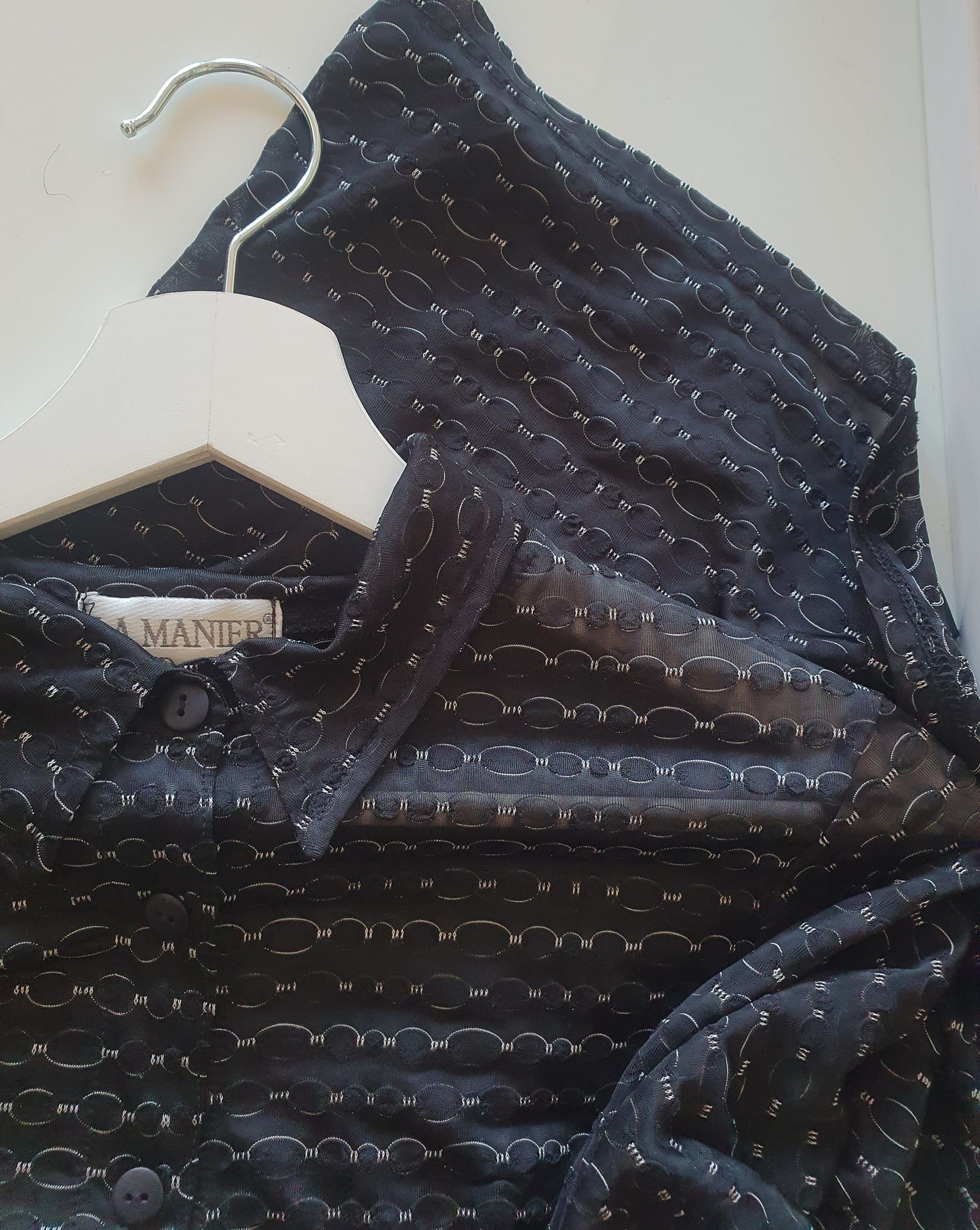 LA MANIER Paris majica sa srebrom i teksturom, vintage