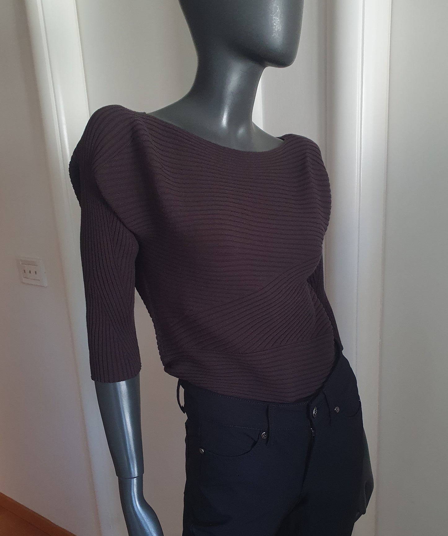 STEFANEL rebrasti pleteni top
