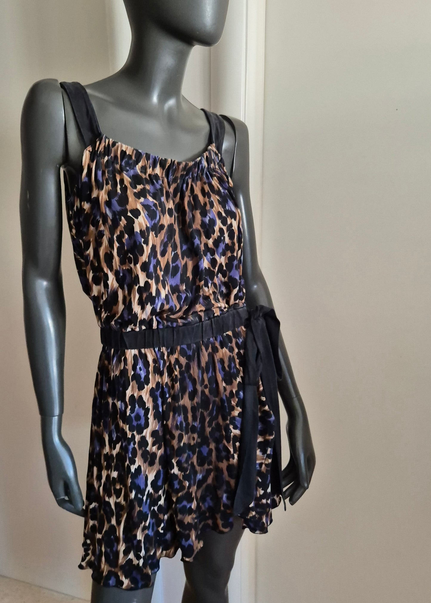 BLUMARINE leopard haljina, 100% svila