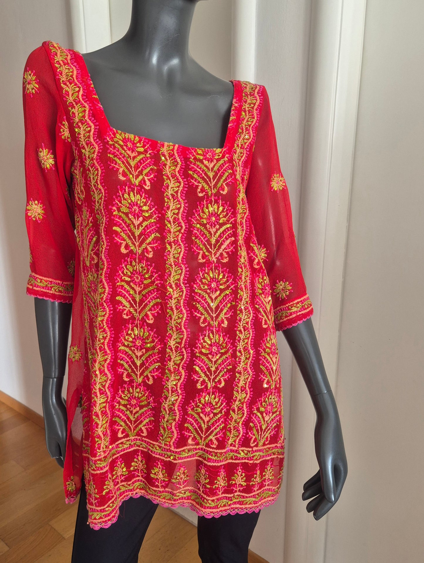 crvena vintage boho bluza s puno detalja ❤️