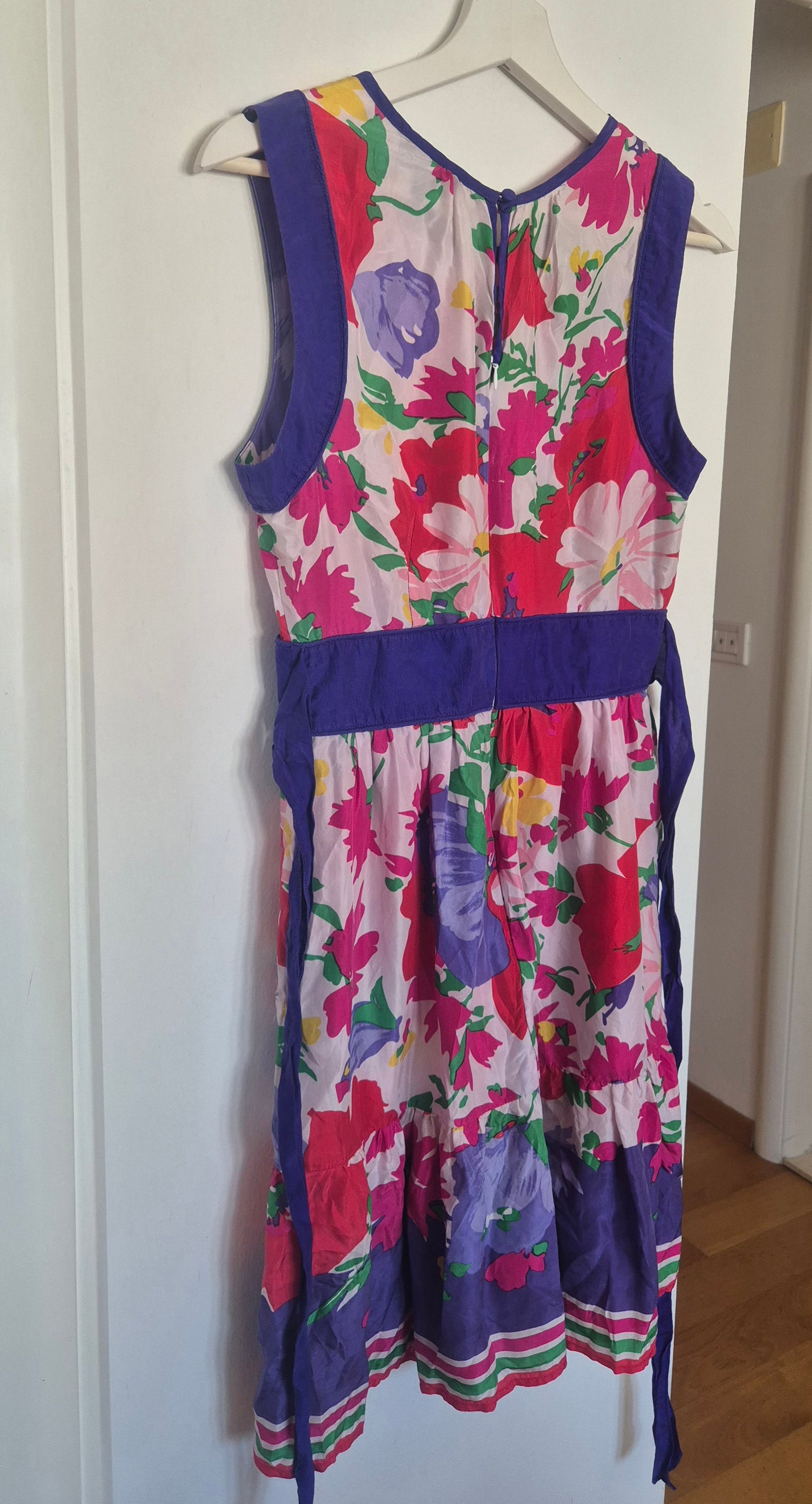 floral haljina, 100% svila