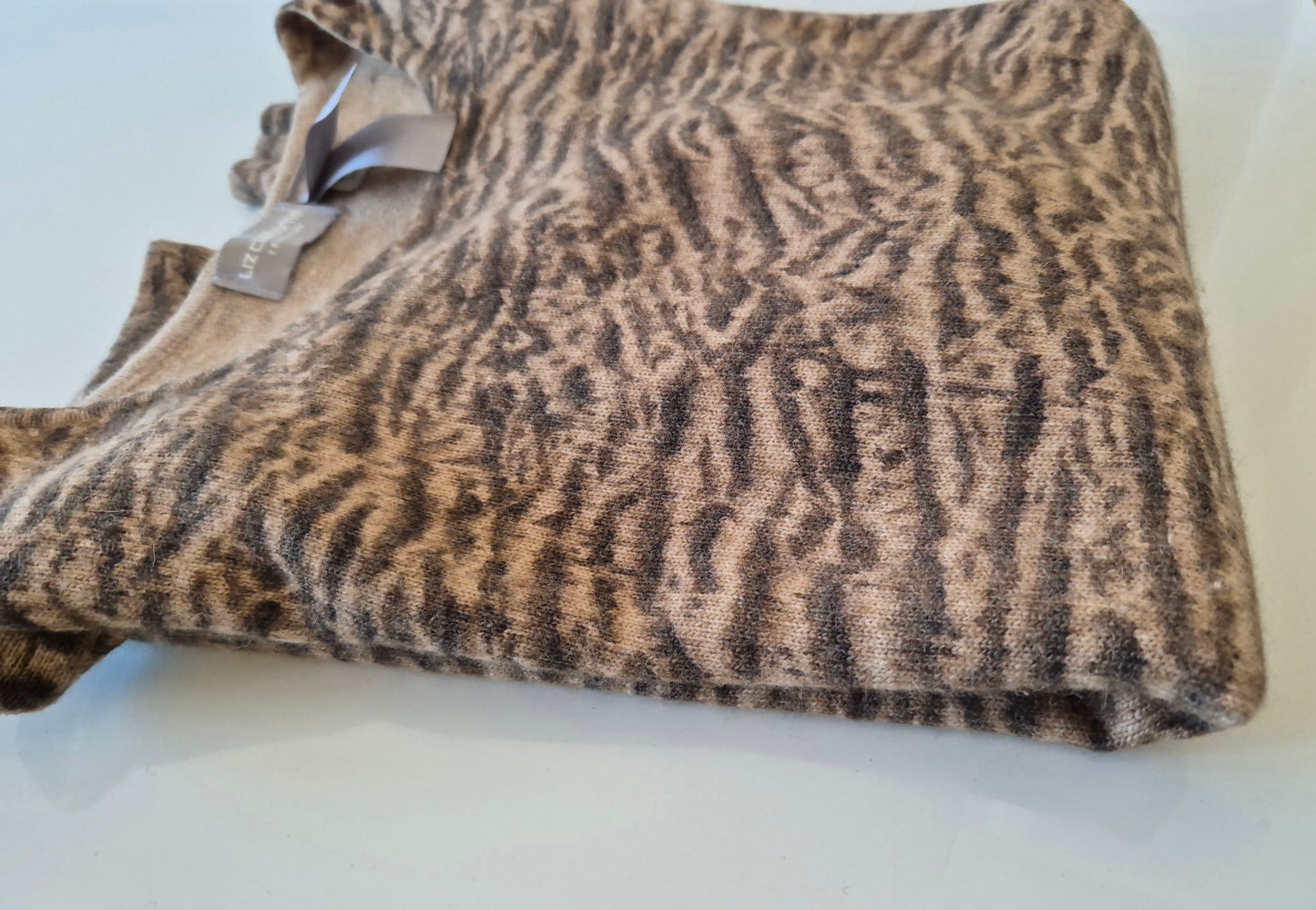 LIZ CLAIBORNE dizajnerski pleteni top, vuna i angora