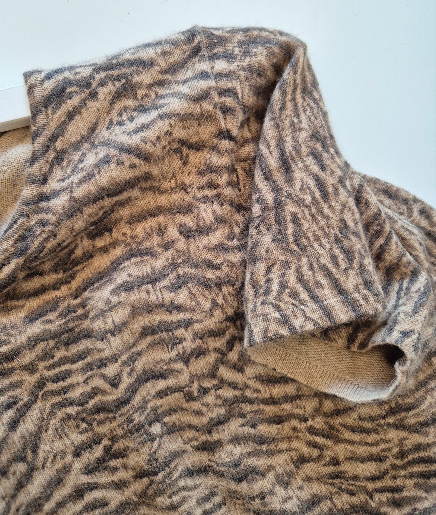 LIZ CLAIBORNE dizajnerski pleteni top, vuna i angora