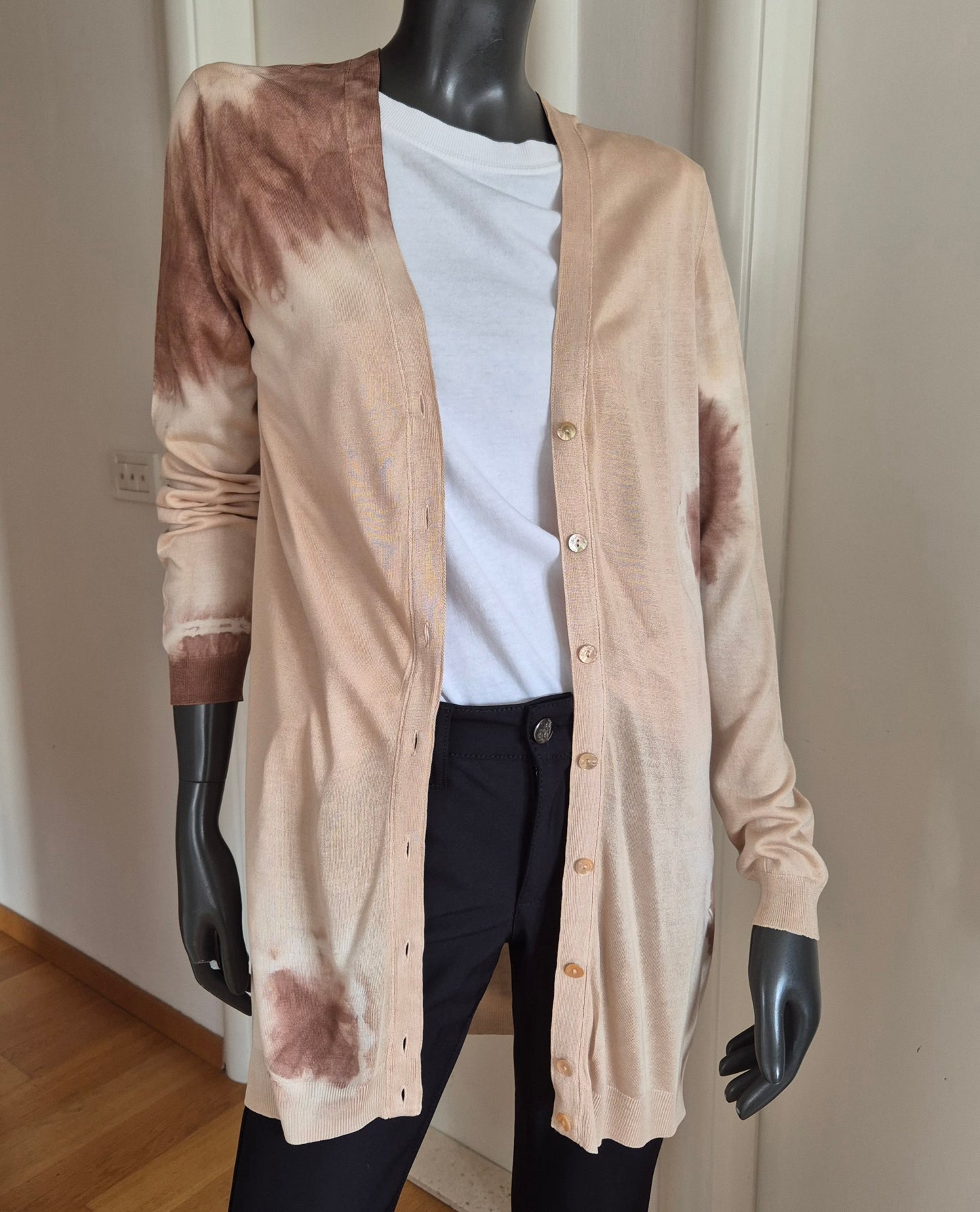 BLUMARINE kardigan, lagano pletivo od svile ili svile-pamuka