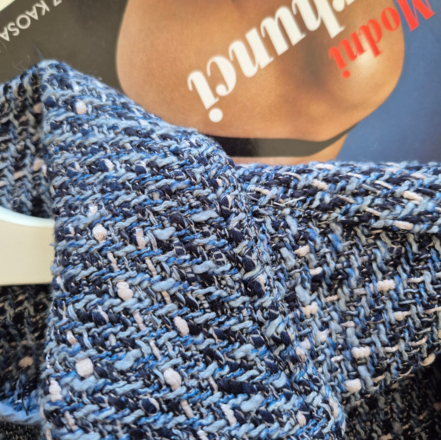 tweed plava jakna