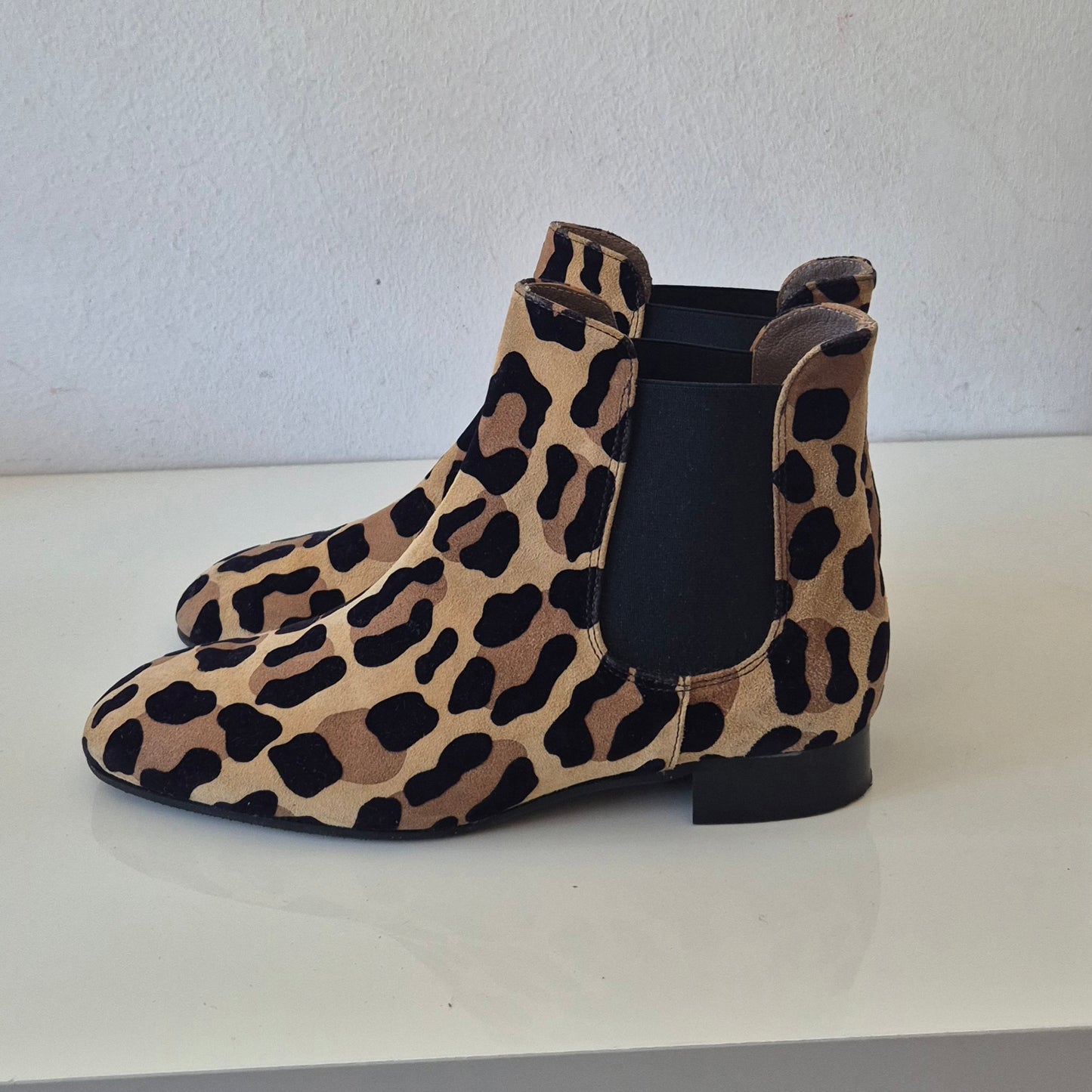 ROSSI čizme, brušena koža leopard uzorka, broj 39