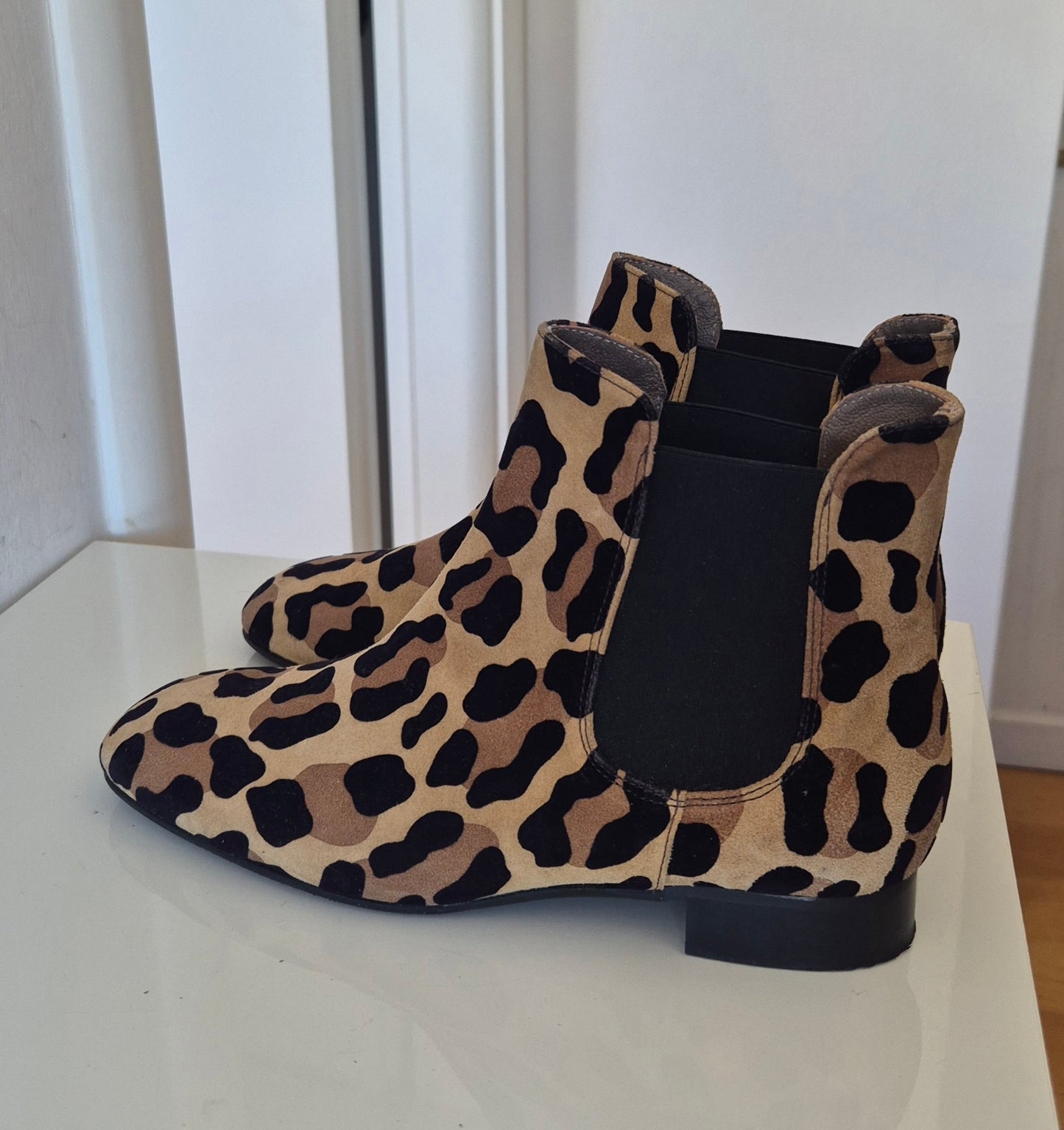 ROSSI čizme, brušena koža leopard uzorka, broj 39