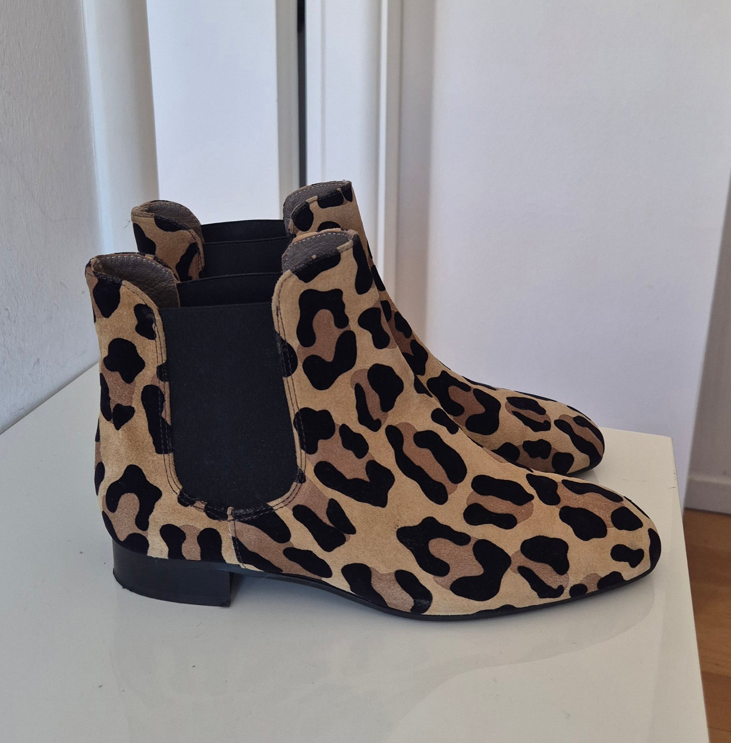 ROSSI čizme, brušena koža leopard uzorka, broj 39