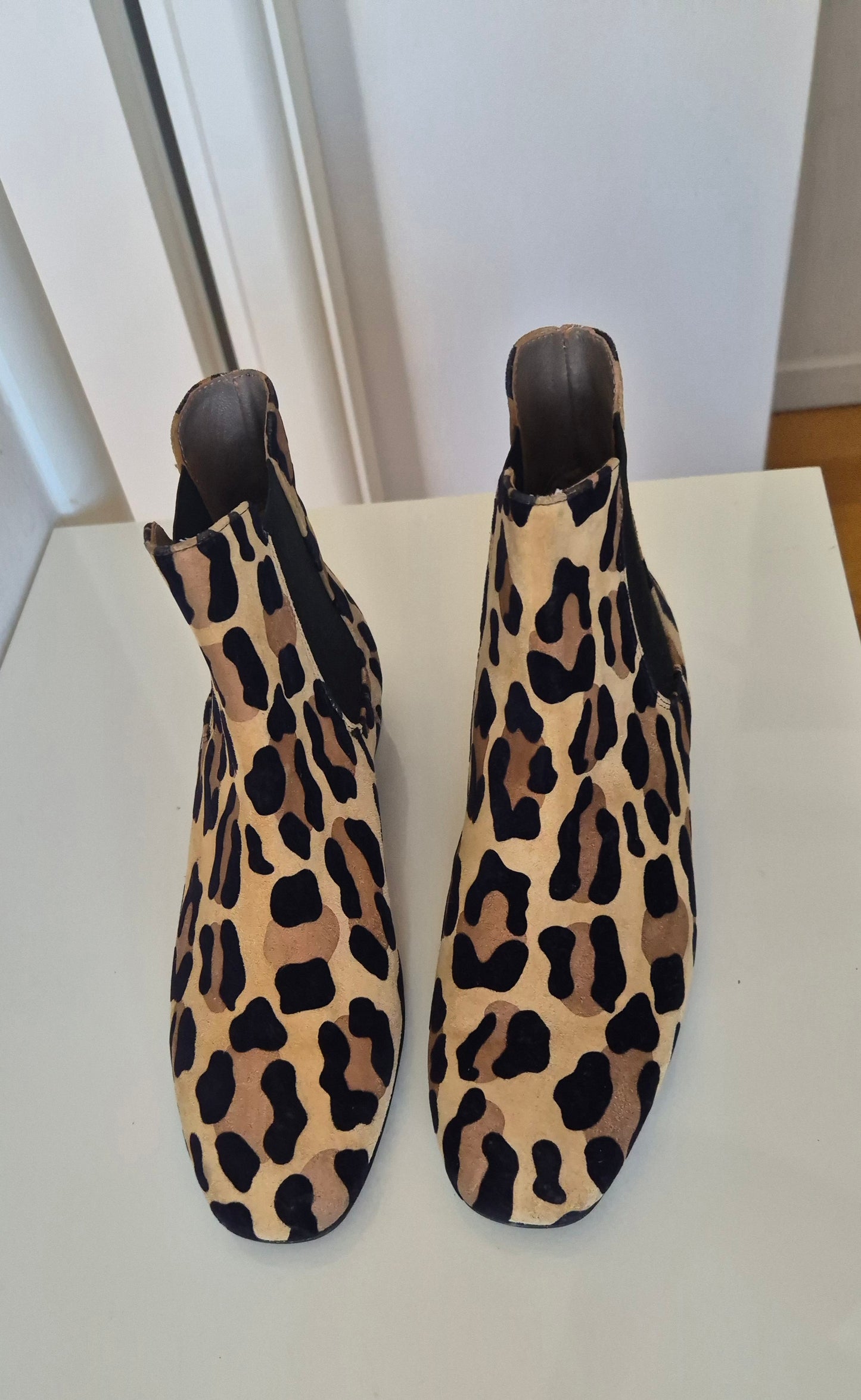 ROSSI čizme, brušena koža leopard uzorka, broj 39