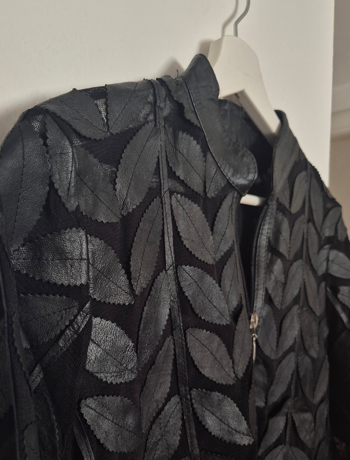 crna jakna, mesh i koža 🖤 nova