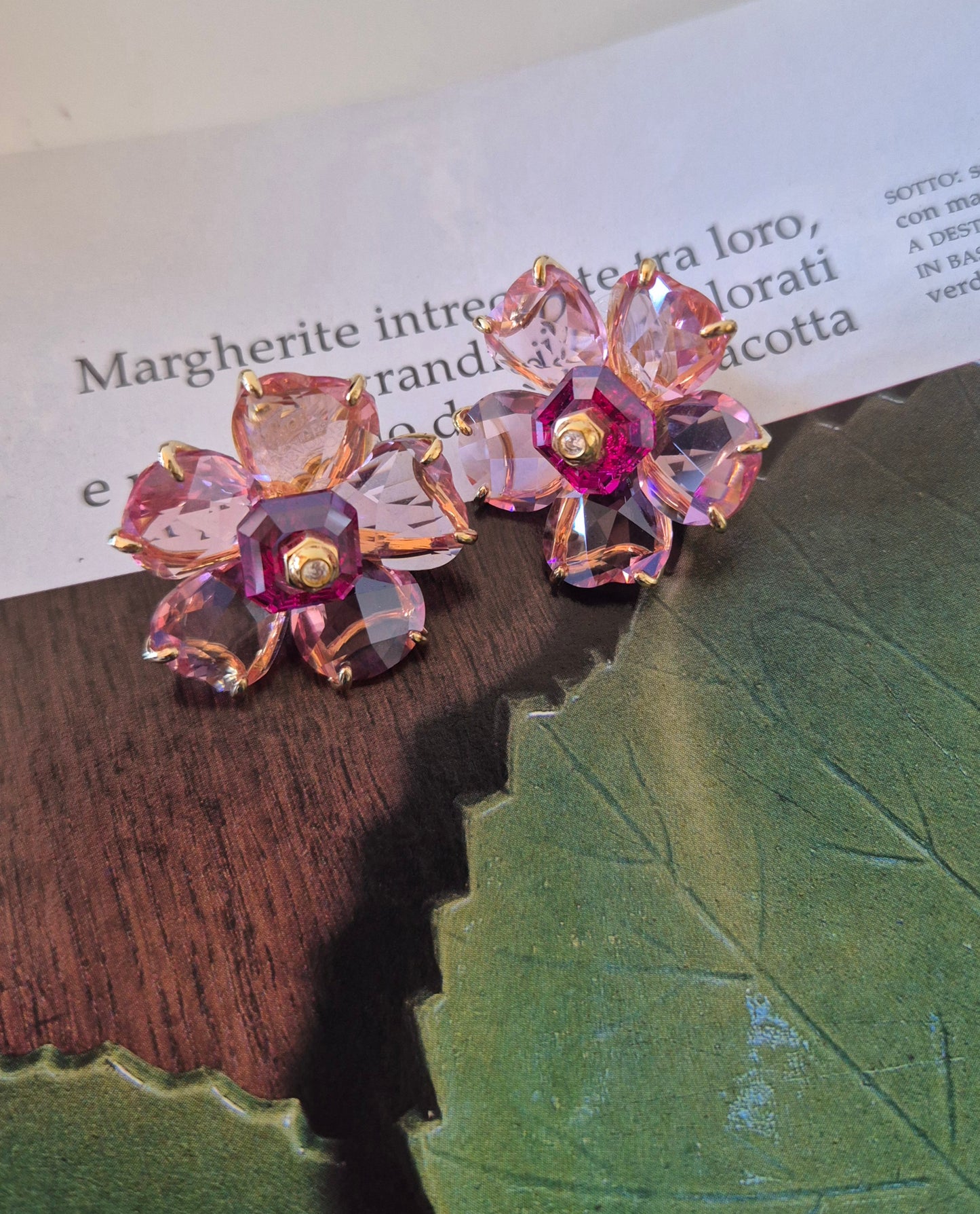 SWAROVSKI naušnice, kristali i pozlata, nove 🌸