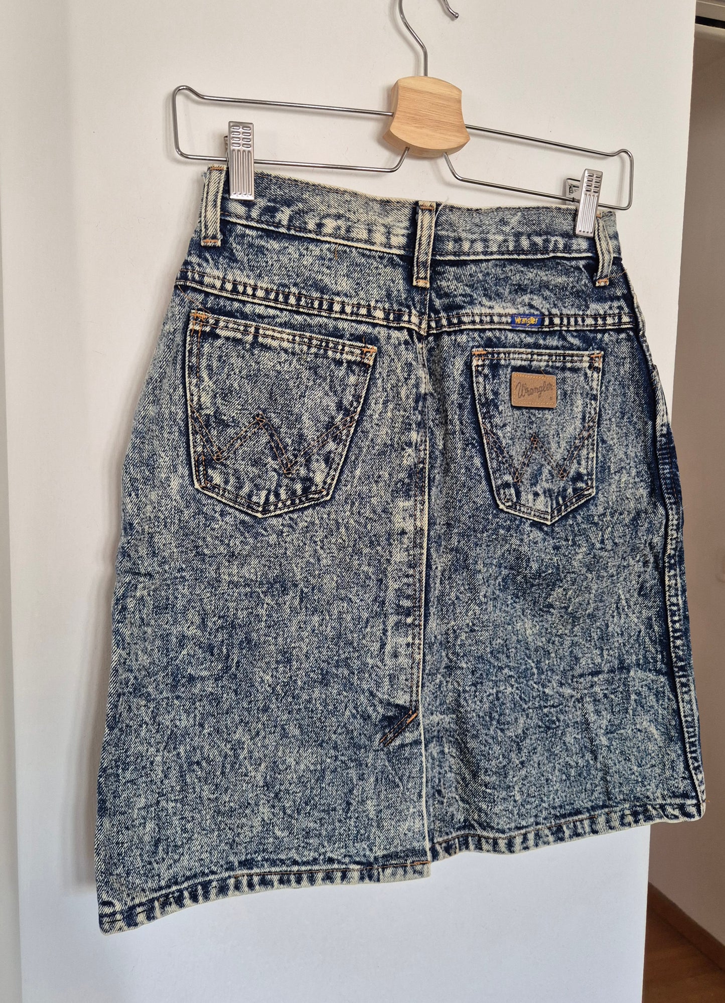 WRANGLER acid wash traper suknja, vintage, made in Yugoslavia 🫠