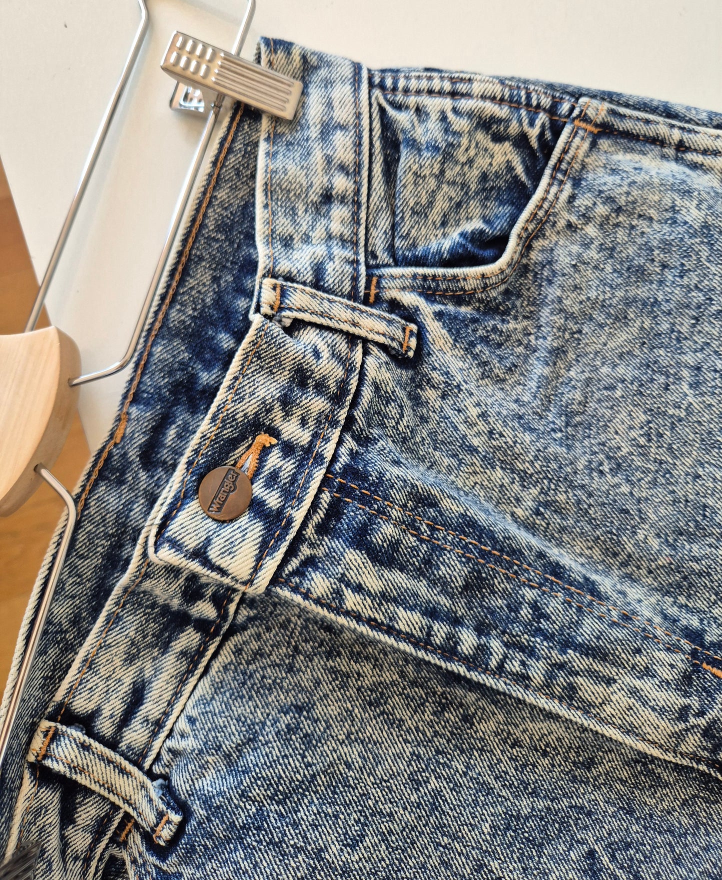 WRANGLER acid wash traper suknja, vintage, made in Yugoslavia 🫠