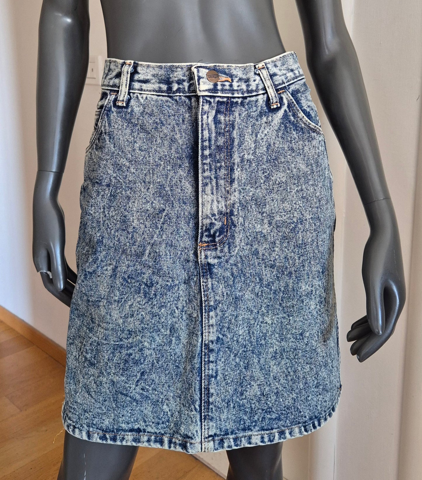 WRANGLER acid wash traper suknja, vintage, made in Yugoslavia 🫠