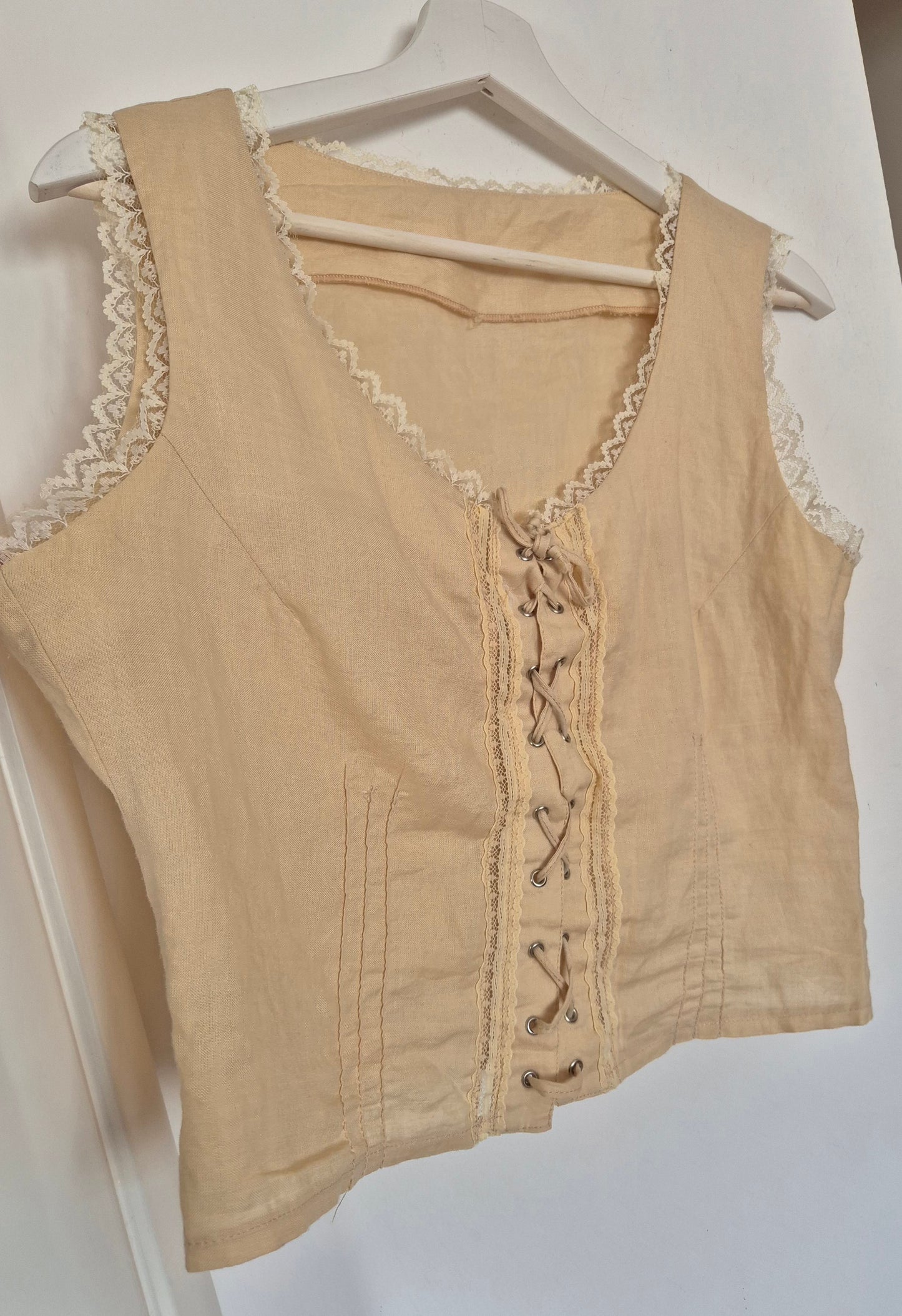 cottagecore vintage top, 100% lan