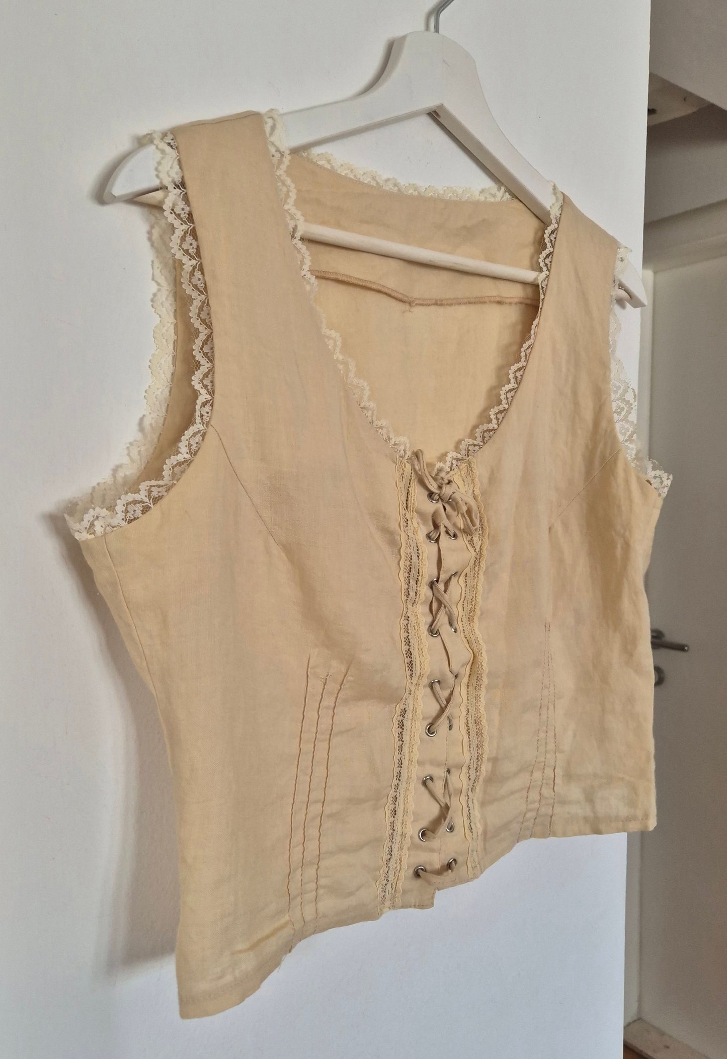 cottagecore vintage top, 100% lan