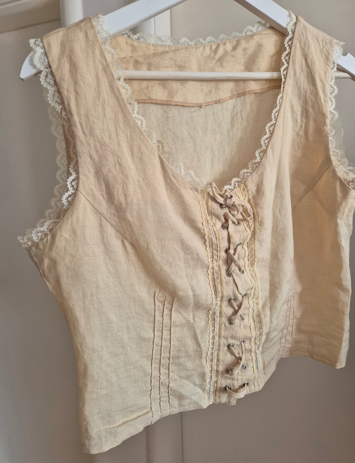 cottagecore vintage top, 100% lan