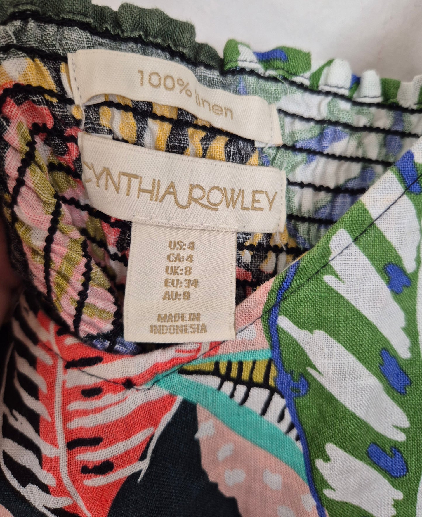 CYNTHIA ROWLEY dizajnerska haljina, 100% lan