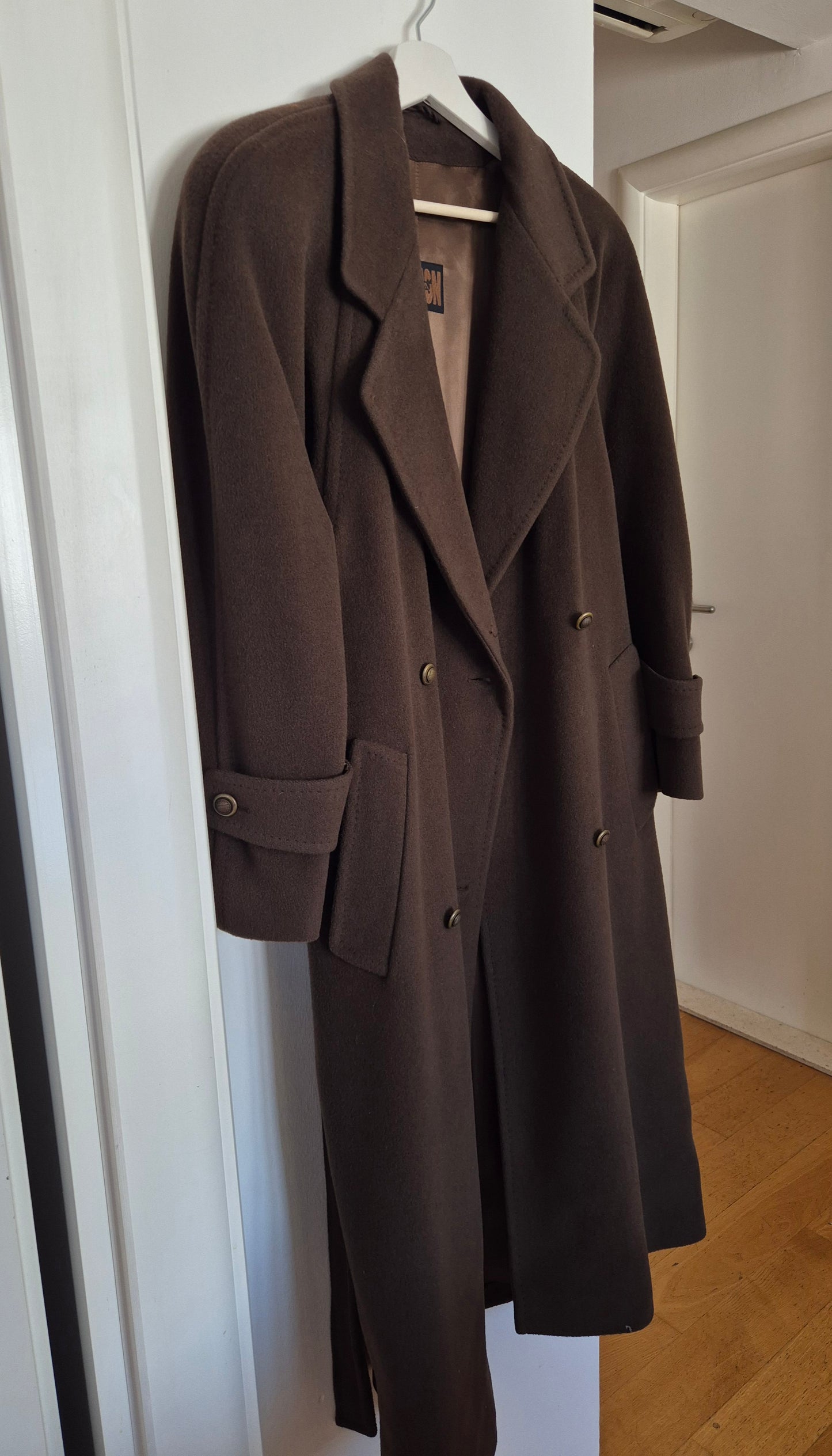 MURA vintage smeđi kaput, 100% vuna