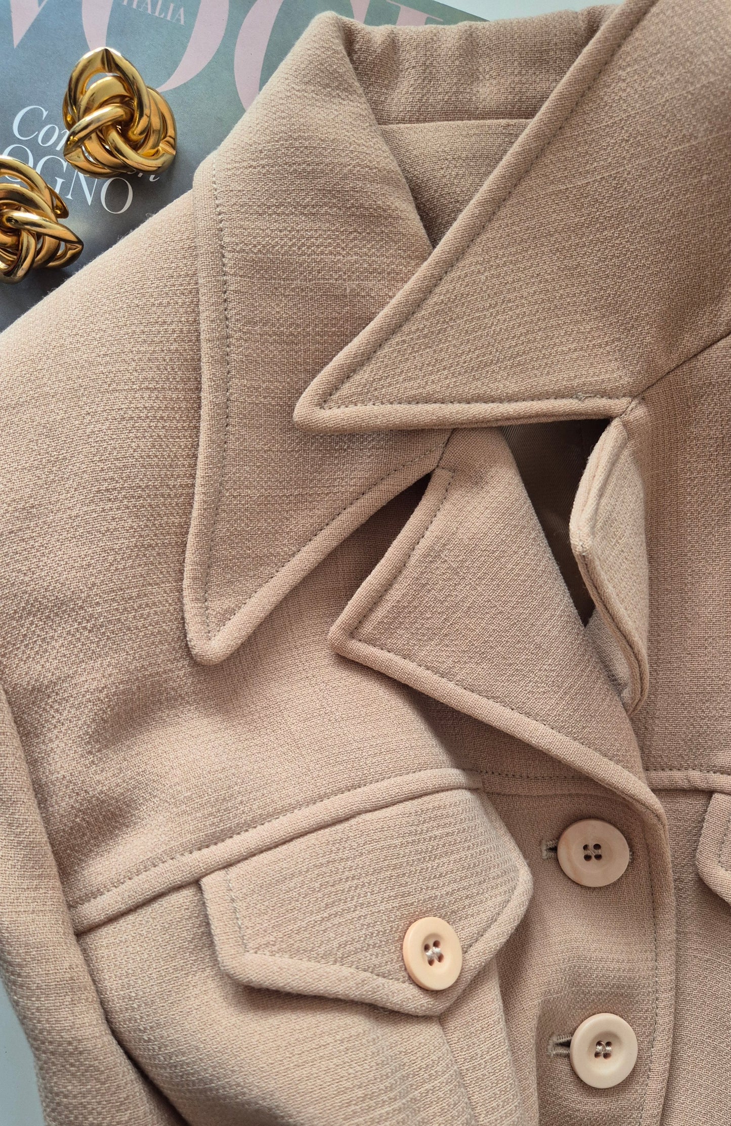 very vintage komplet - jakna i suknja, military stil
