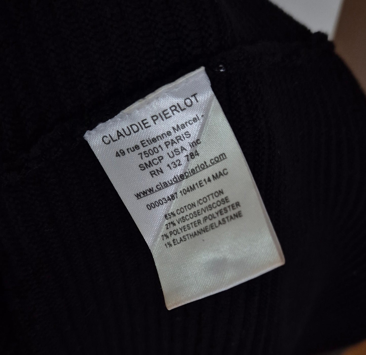 CLAUDIE PIERLOT rebrasta pletena haljina