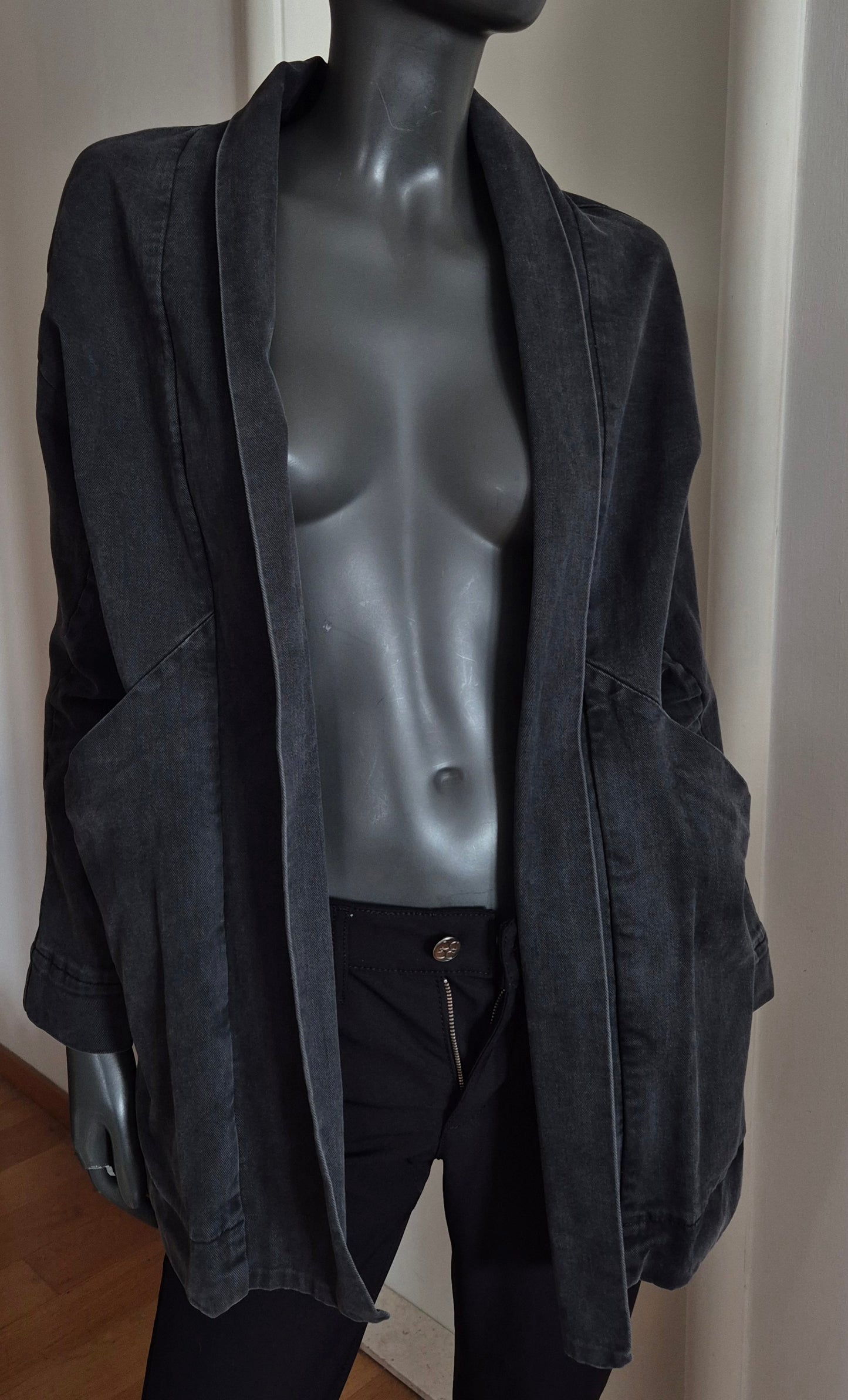 1/8 TAKAMURA meksička dizajnerska traper jakna kimono kroja, nova