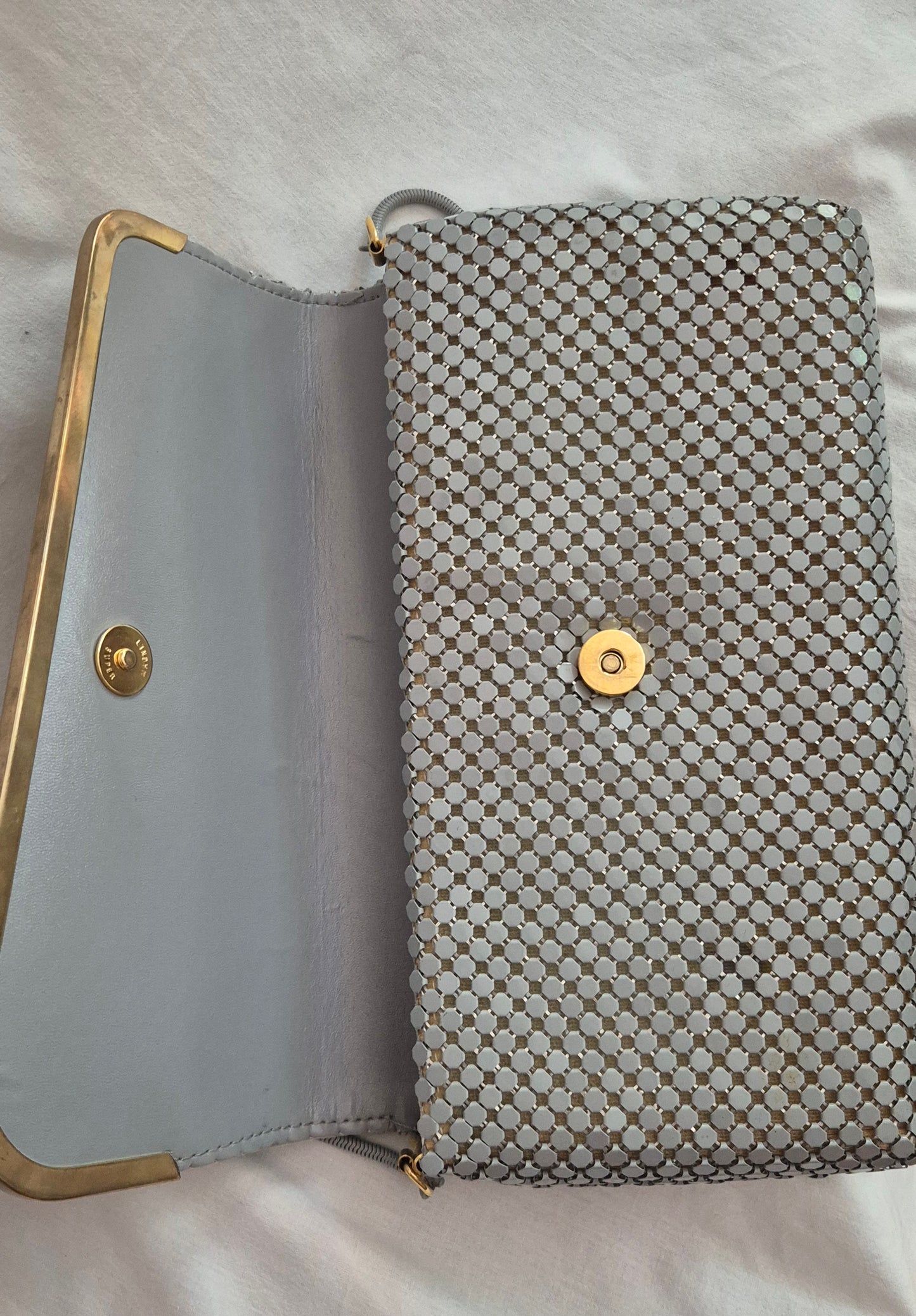 vintage torba 🩶 koža i metalna mreža