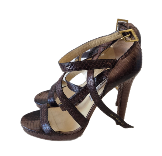 JIMMY CHOO sandale, zmijska koža, broj 39.5