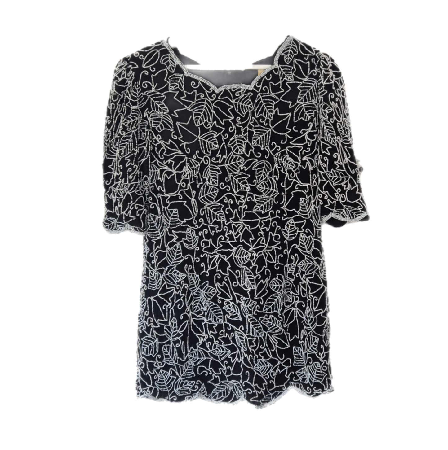 GINA BACCONI bluza/tunika, svila s perlicama