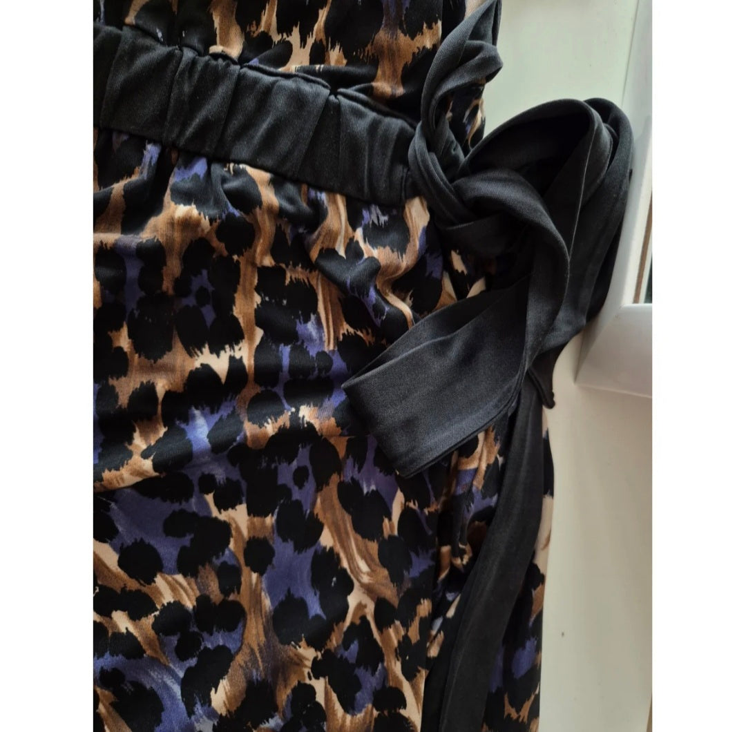 BLUMARINE leopard haljina, 100% svila
