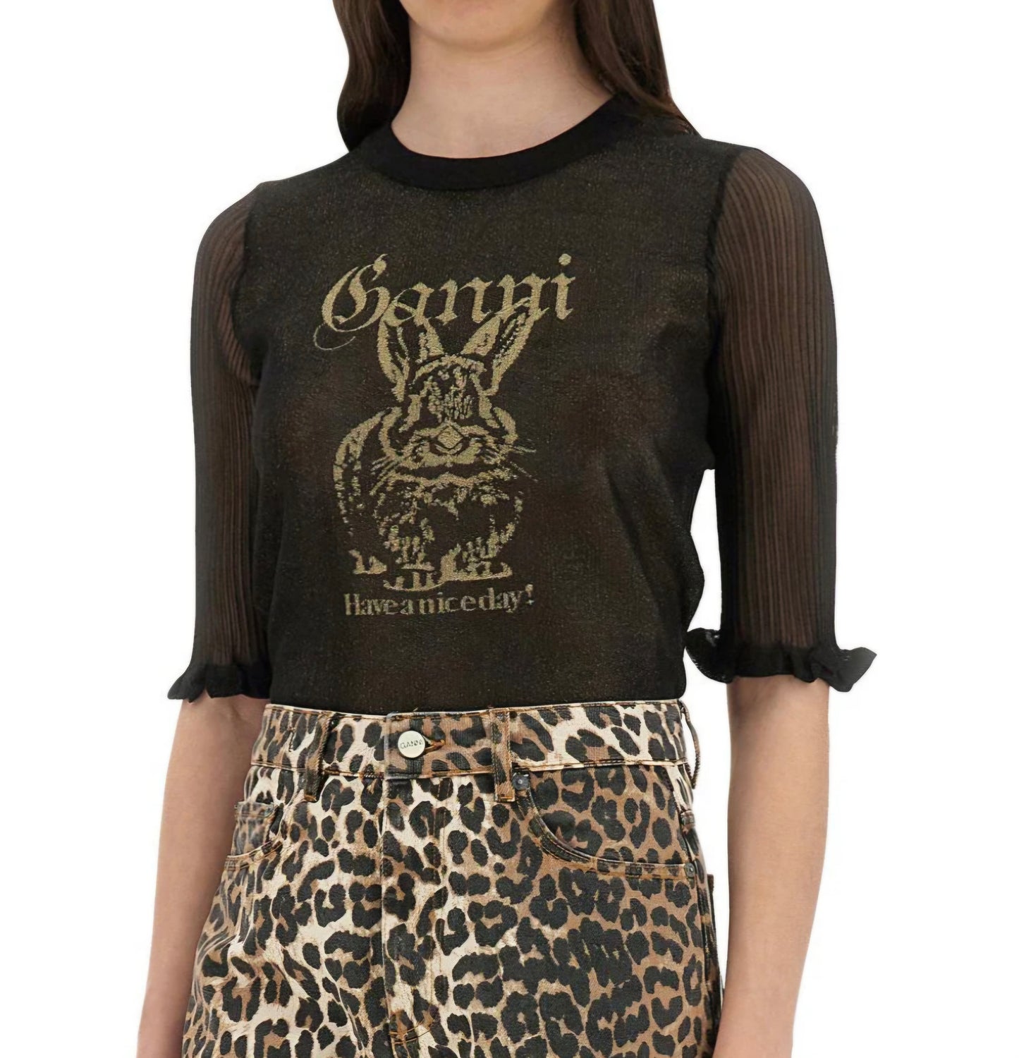 GANNI mesh top, novi 🖤
