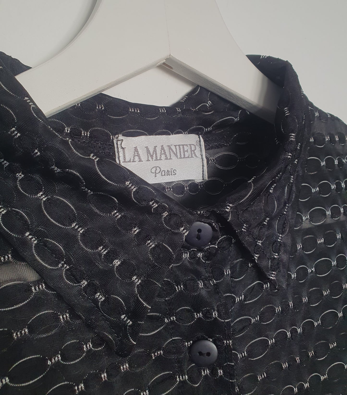 LA MANIER Paris majica sa srebrom i teksturom, vintage