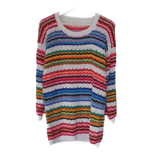 vintage pleteni pulover, ručni rad