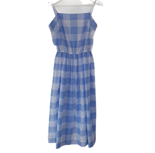 vintage pamučna haljina gingham uzorka