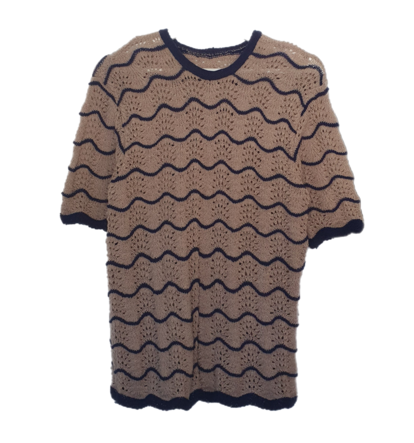 vintage zig-zag pleteni top