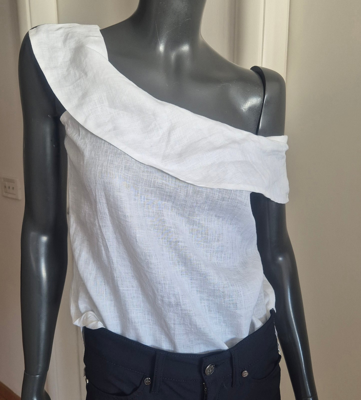 AND bijeli laneni top, nov