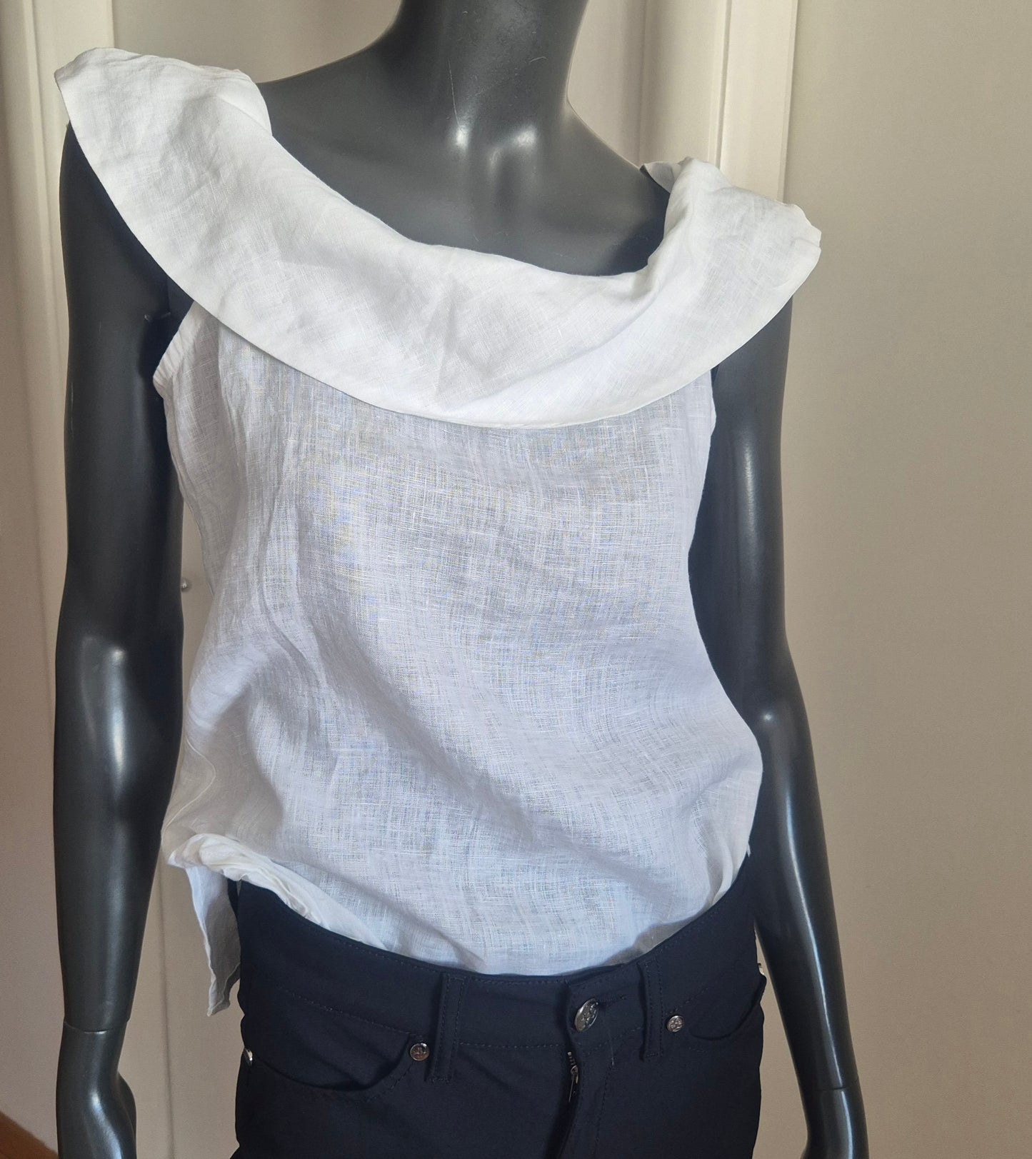 AND bijeli laneni top, nov