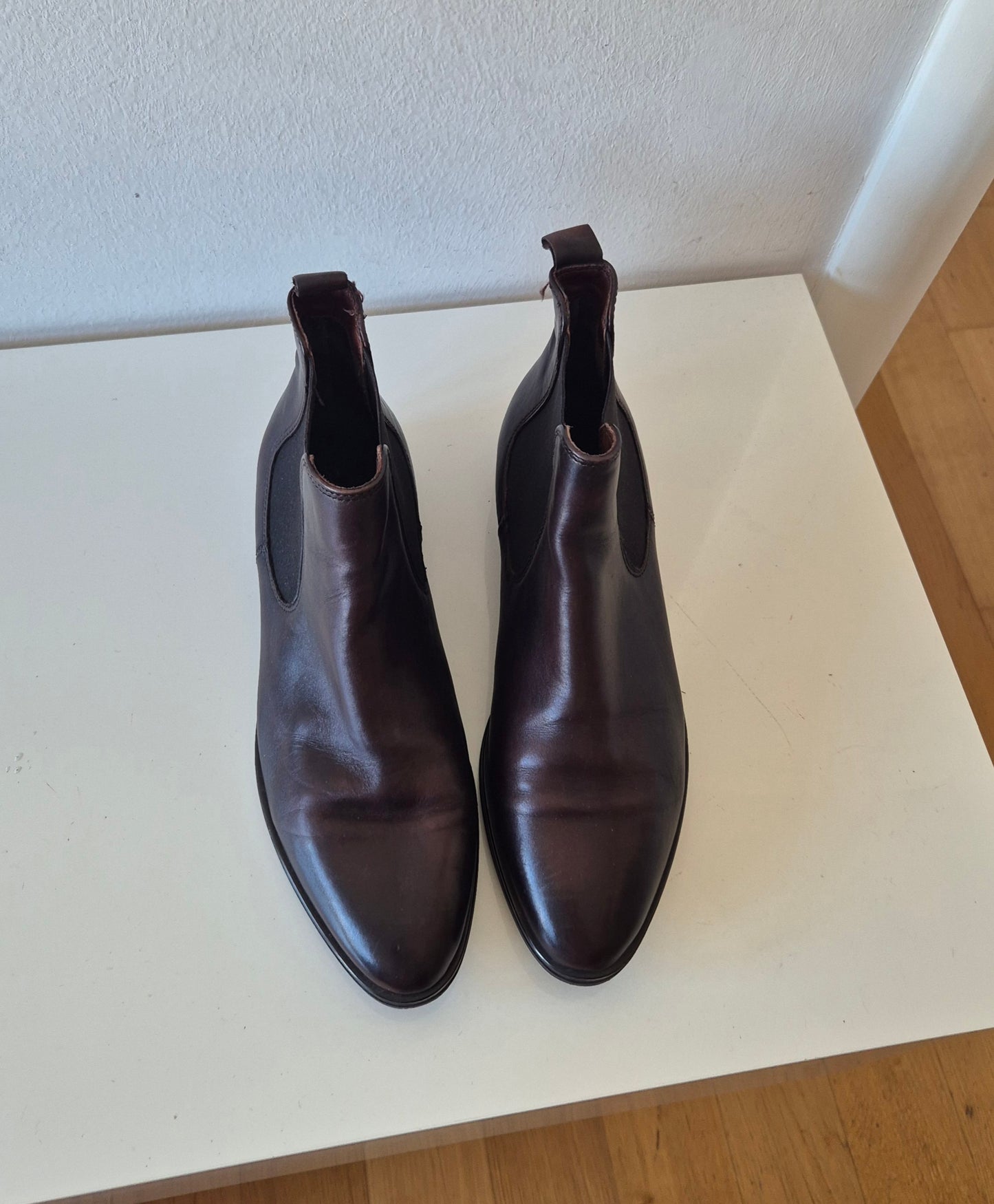 WALKING chelsea boots, tamnosmeđe, koža, broj 40