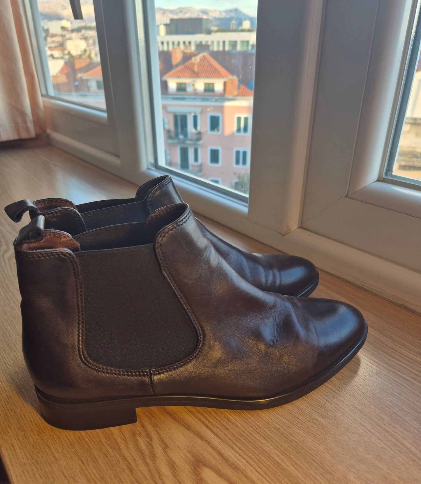 WALKING chelsea boots, tamnosmeđe, koža, broj 40