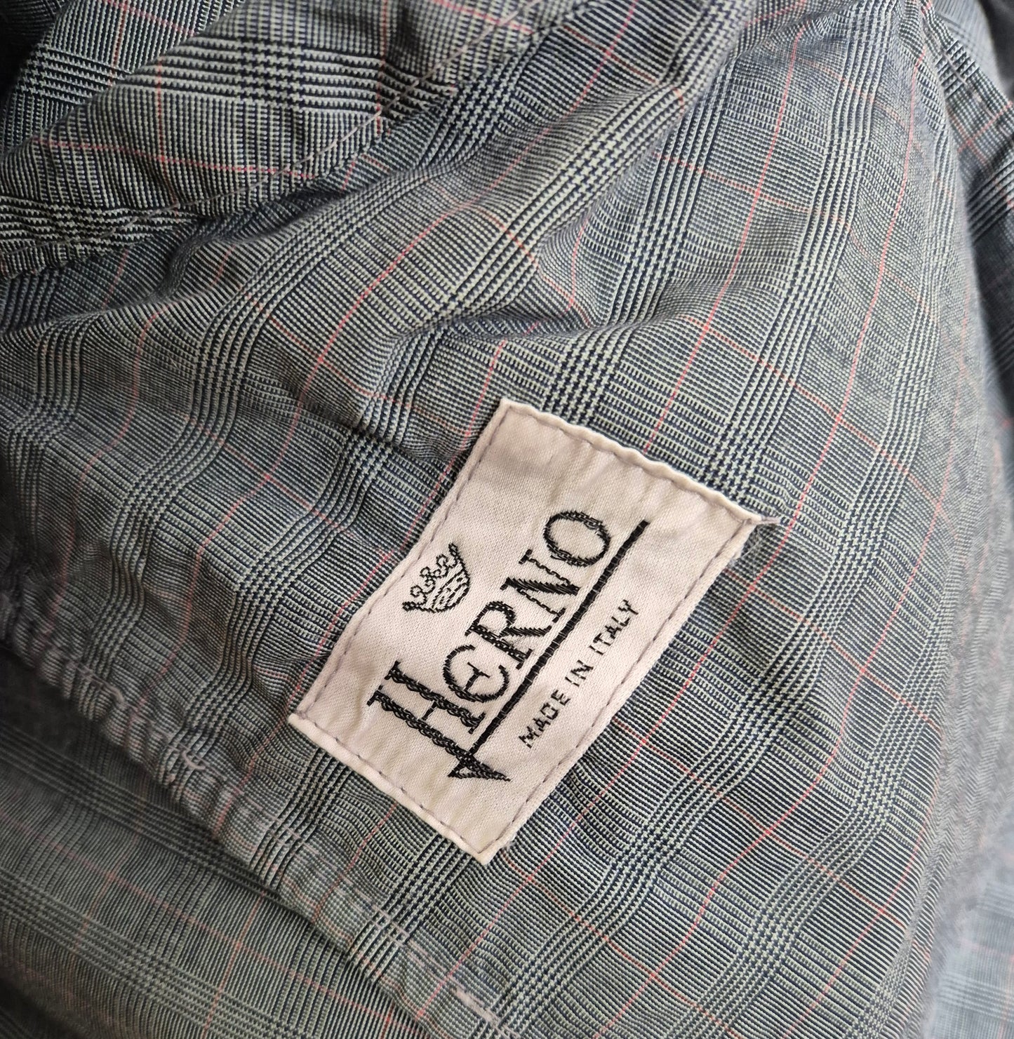 HERNO high-end baloner, karirani, A-kroj