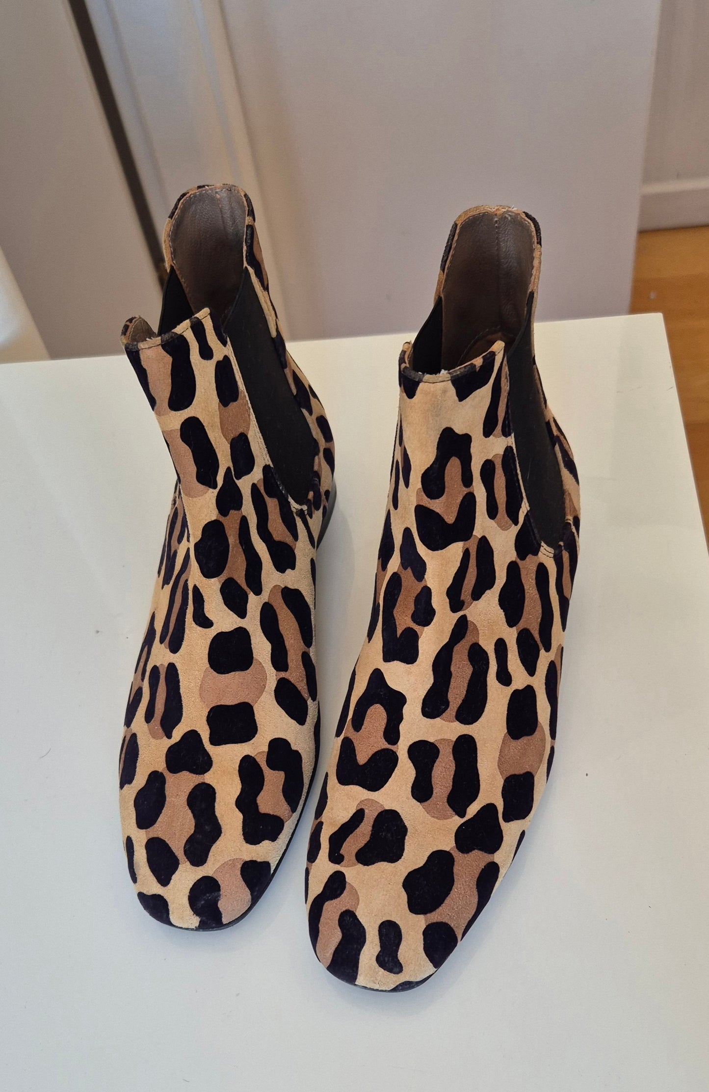 ROSSI čizme, brušena koža leopard uzorka, broj 39