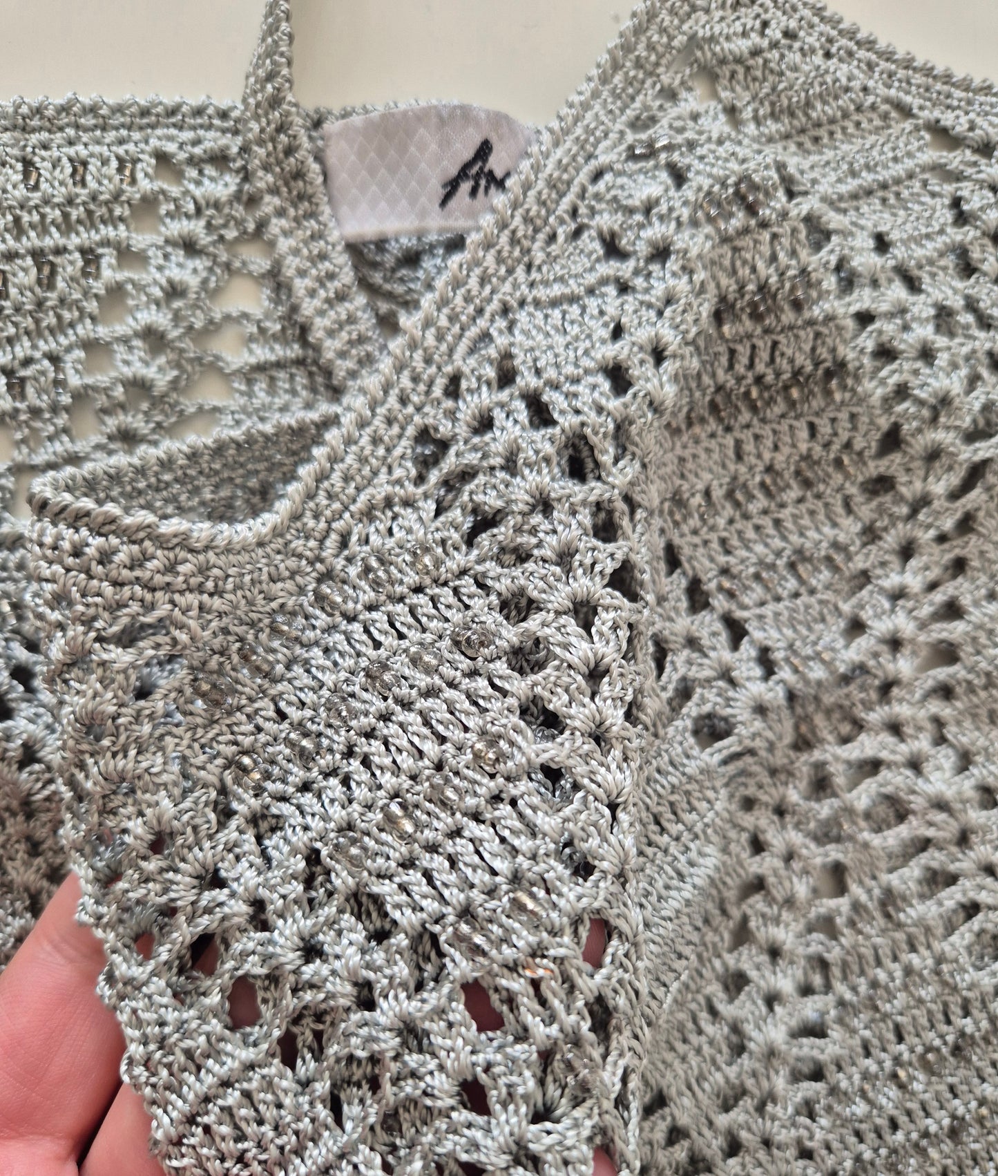 pleteni top s perlicama, viskoza, novi