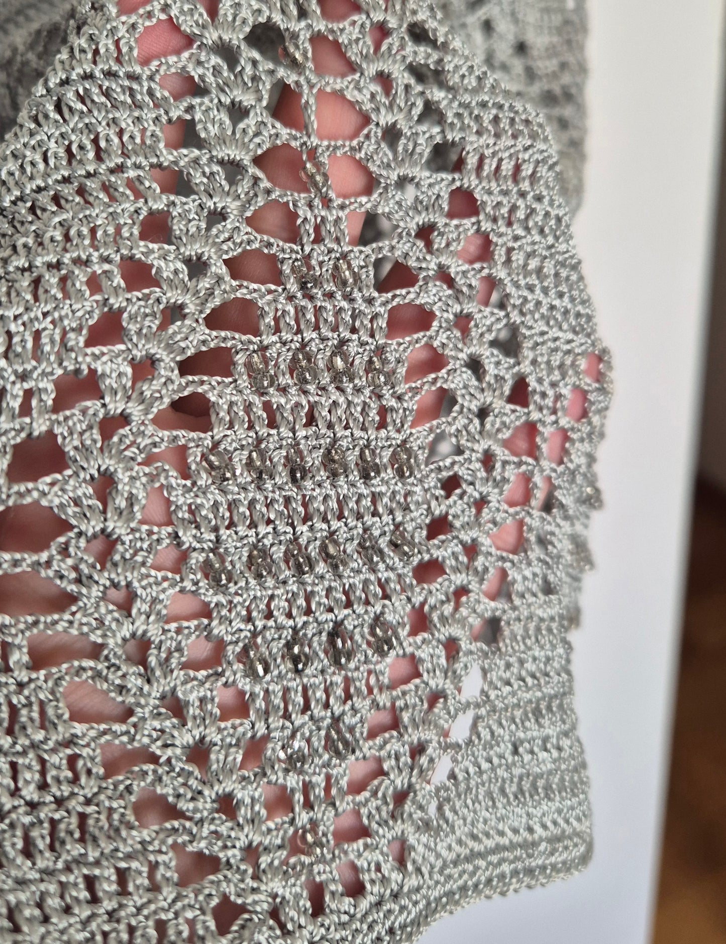 pleteni top s perlicama, viskoza, novi