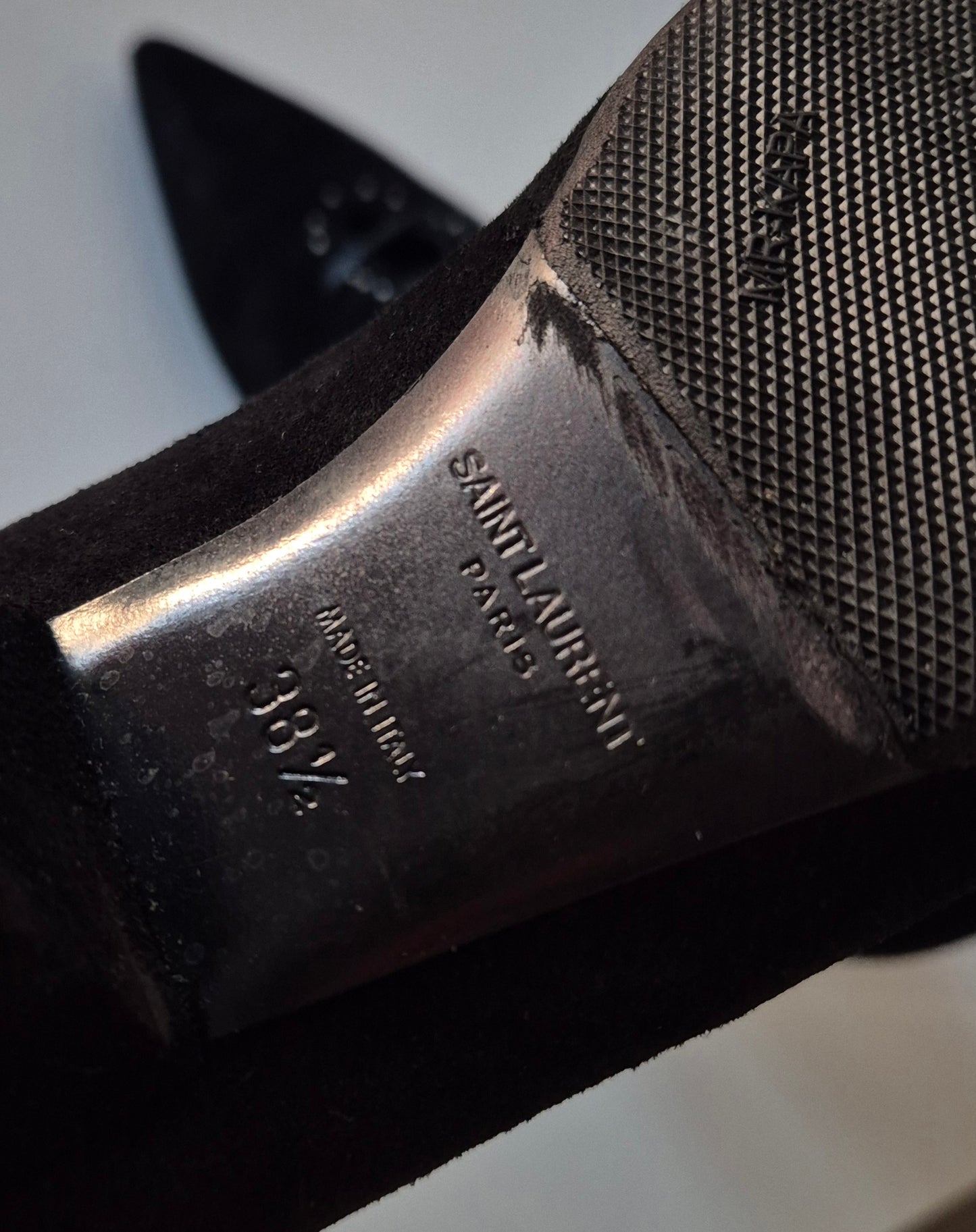 SAINT LAURENT čizme, brušena koža, 38.5