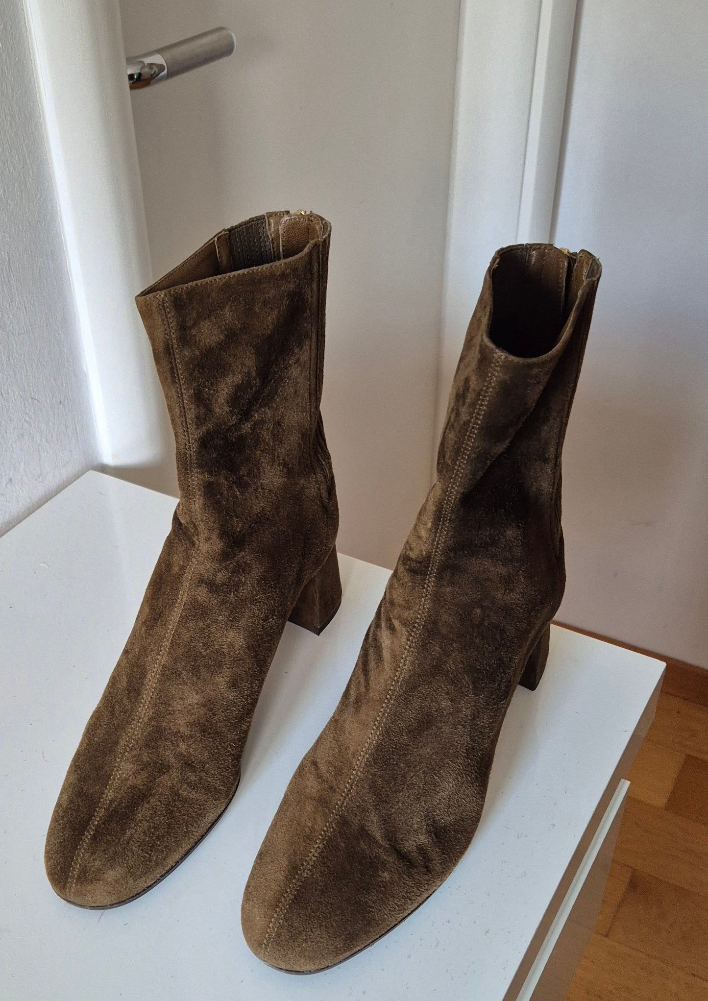 AQUAZZURA čizme, brušena koža, broj 38